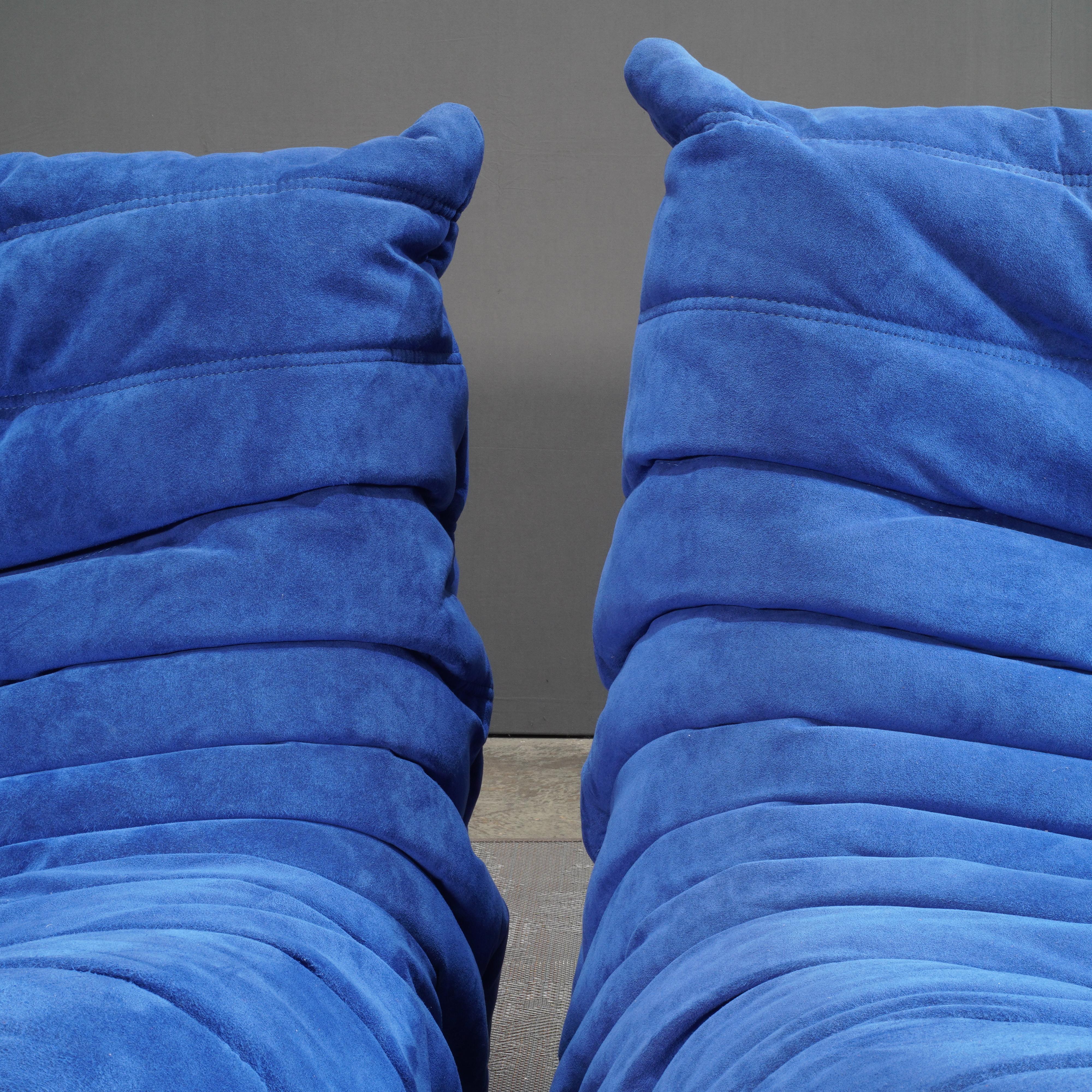 Ligne Roset Blue Togo Armchair by Michel Ducaroy 3