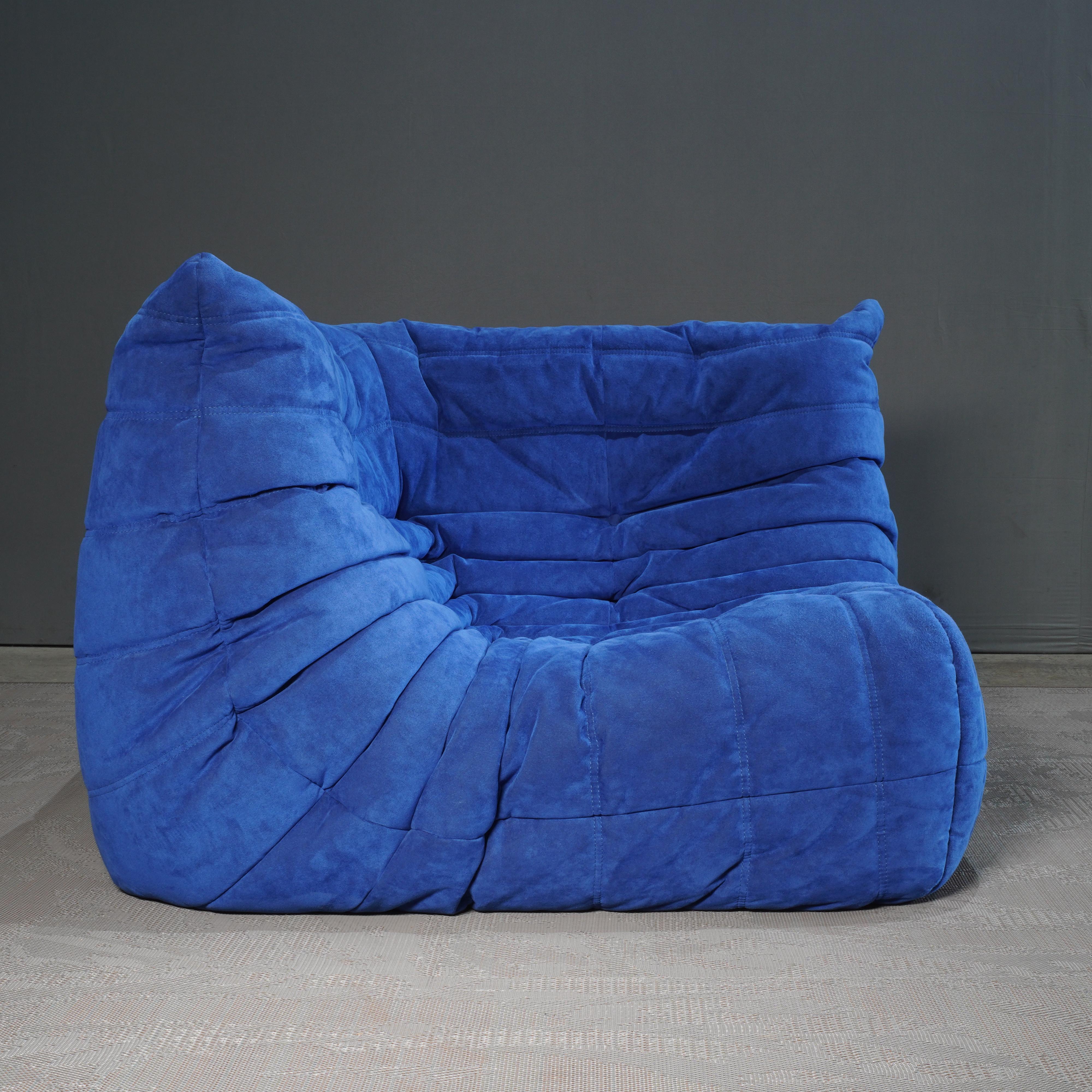 Ligne Roset Blue Togo Corner Sofa by Michel Ducaroy 3