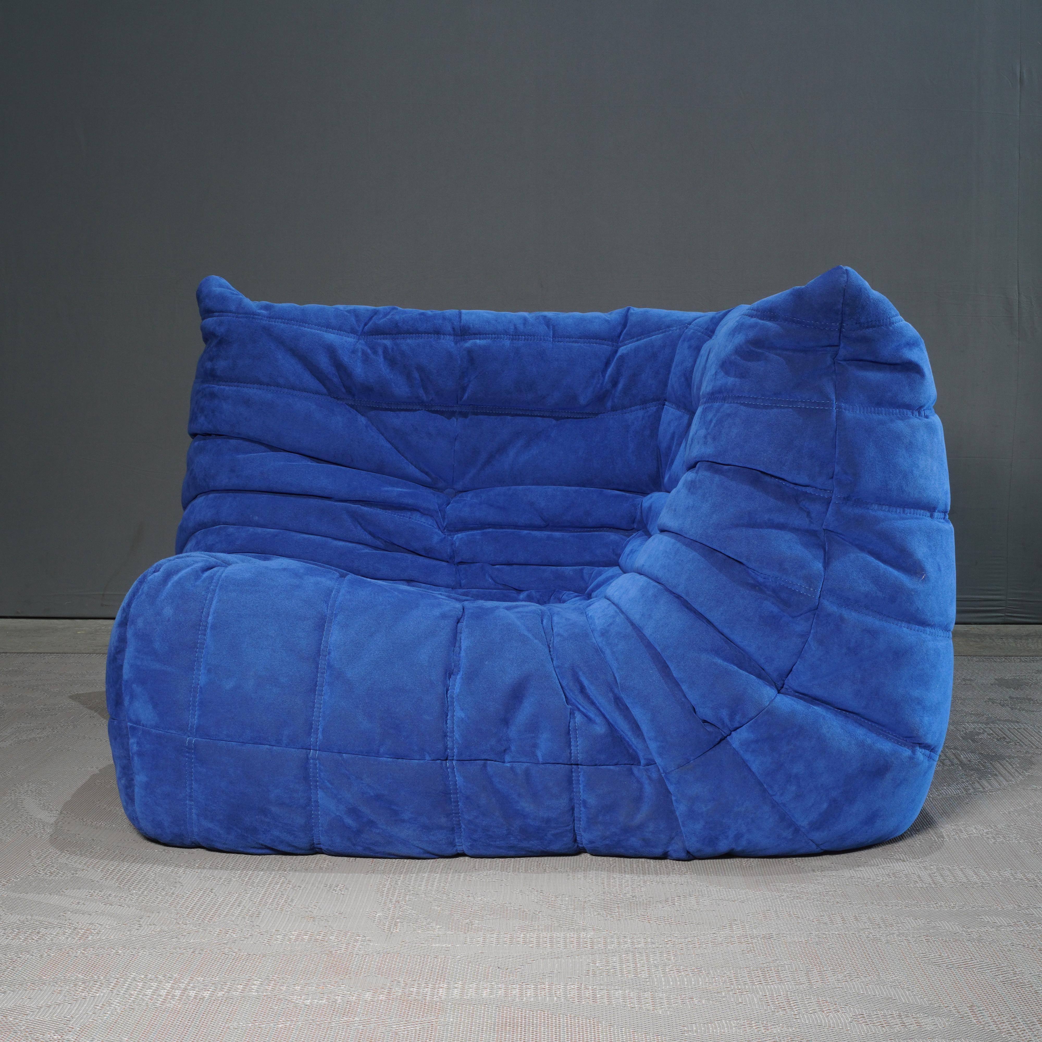 Ligne Roset Blue Togo Corner Sofa by Michel Ducaroy 1