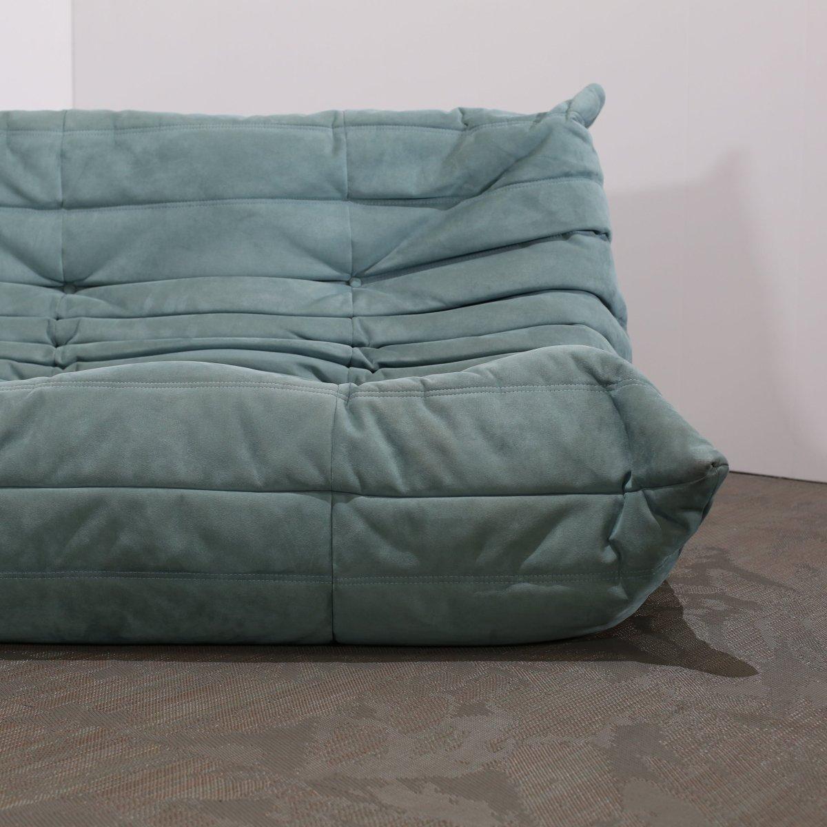 Mid-Century Modern Ligne Roset Blue Togo Three Seater For Sale
