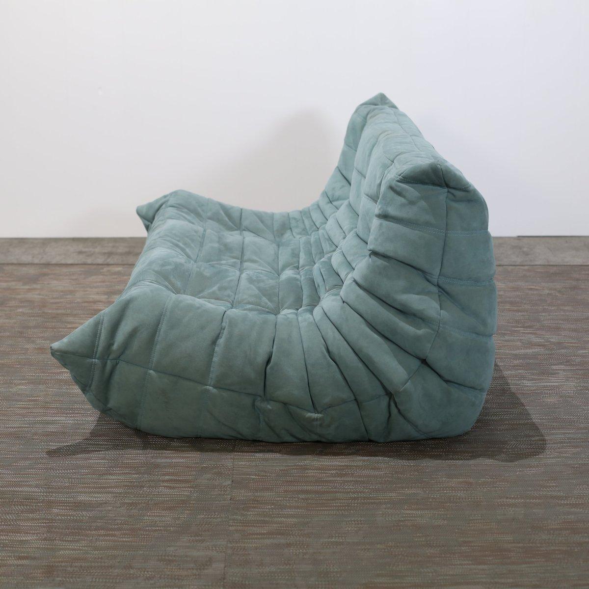 Ligne Roset Blue Togo Three Seater For Sale 1