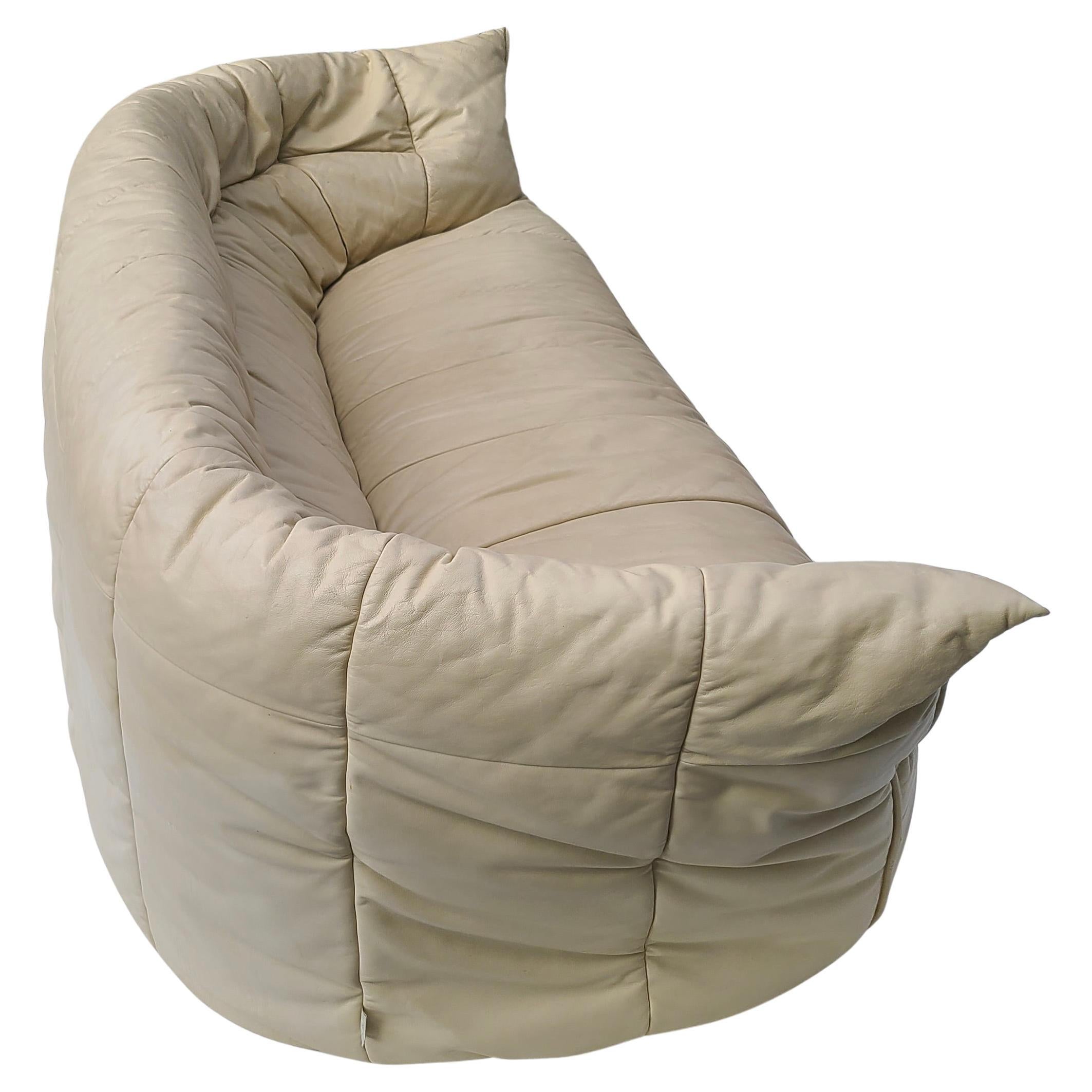 Ligne Roset Brigantin Leather Sofa Michel Ducaroy en vente 2