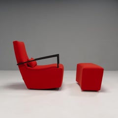 Ligne Roset by Alban-Sebastien Gilles Neo Red Armchair & Footstool