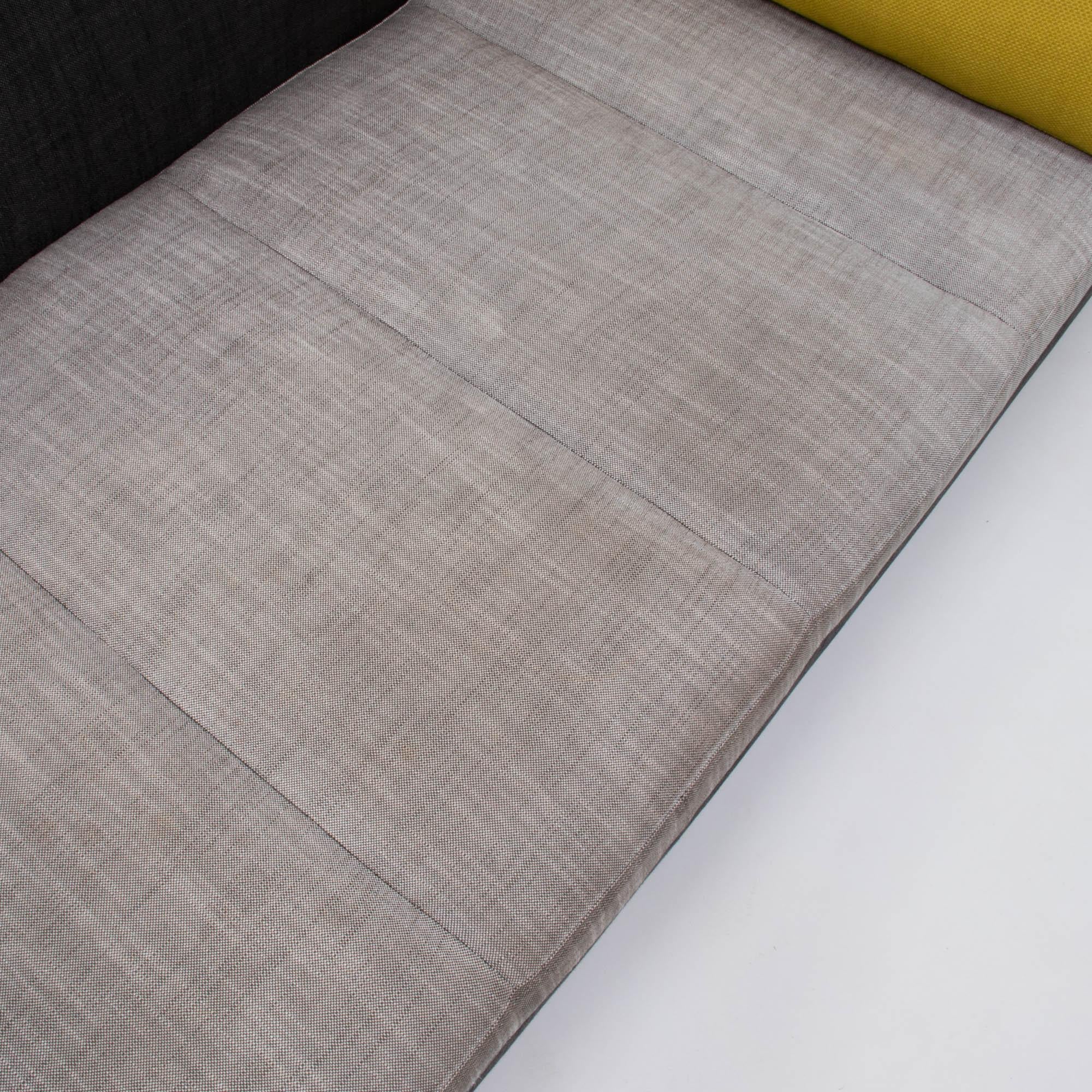 Ligne Roset by Didier Gomez Feng Grey and Yellow Three-Seat Feng Sofa, 2004 7