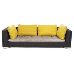 Ligne Roset by Didier Gomez Feng Grey and Yellow Three-Seat Feng Sofa, 2004