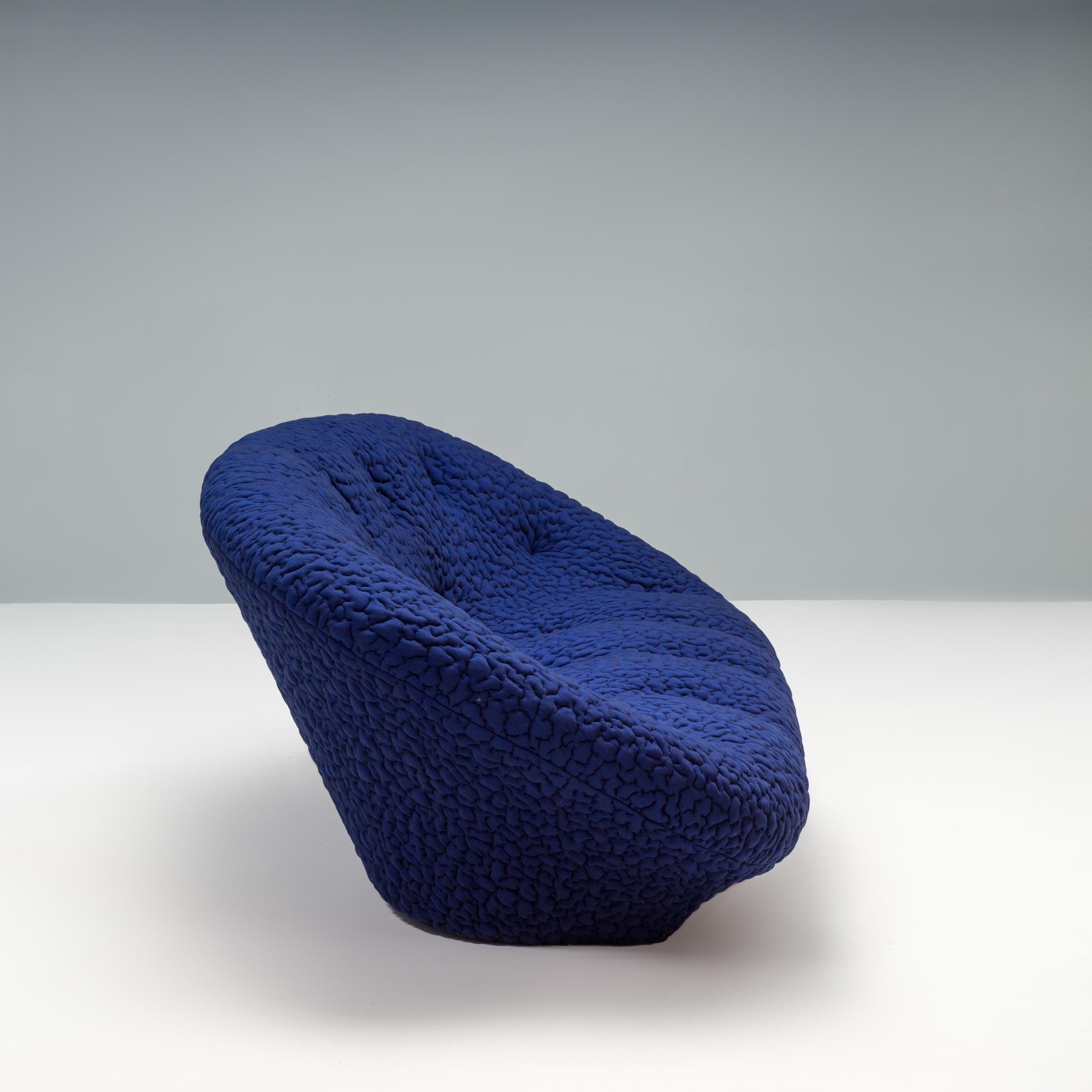 Ligne Roset by Erwan & Ronan Bouroullec Sofá Ploum Respaldo Alto Azul Francés
