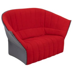 Ligne Roset by Inga Sempé Moel Red Loveseat Sofa, 2007