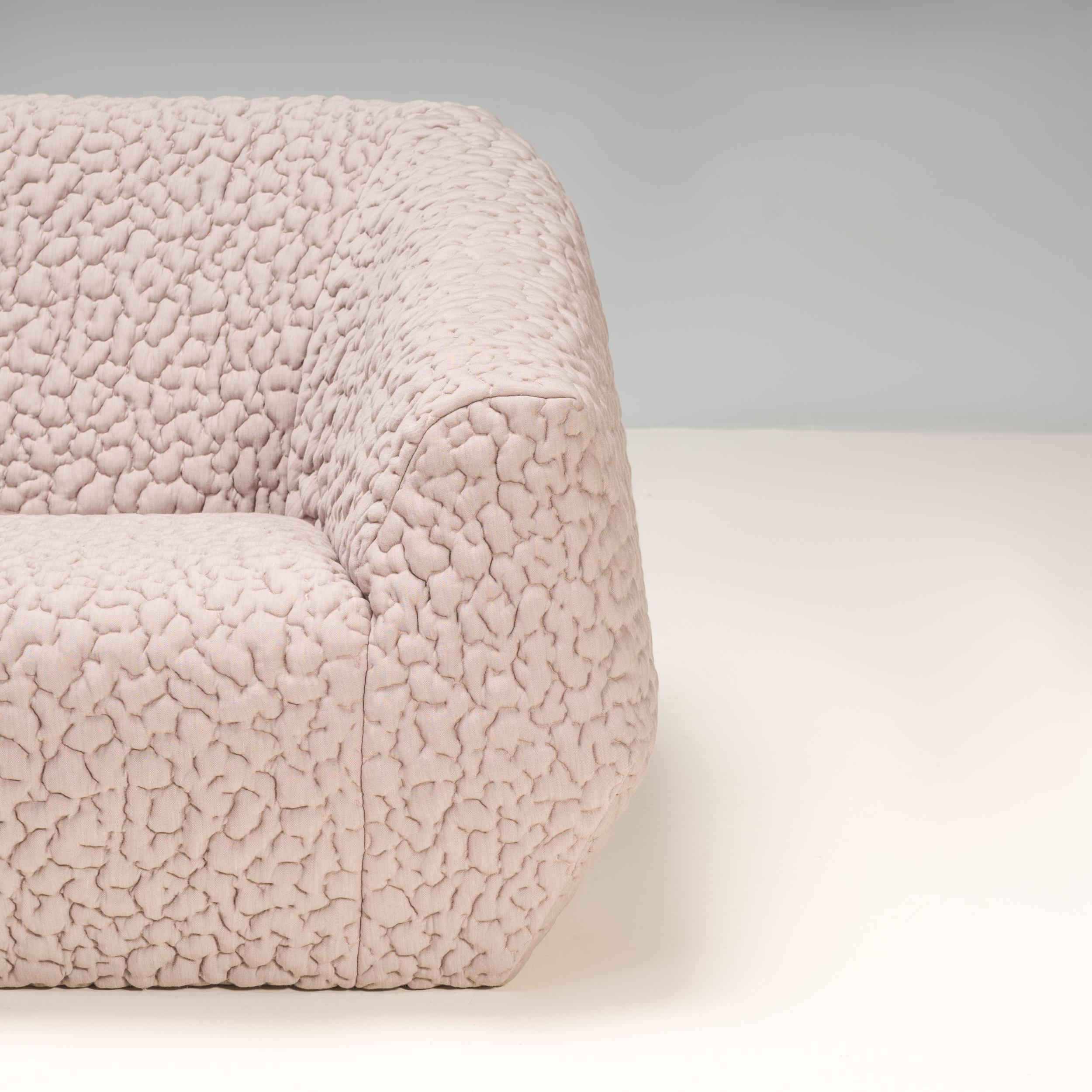 Fabric Ligne Roset by Marie C Dorner Grey Uncover Medium Sofa