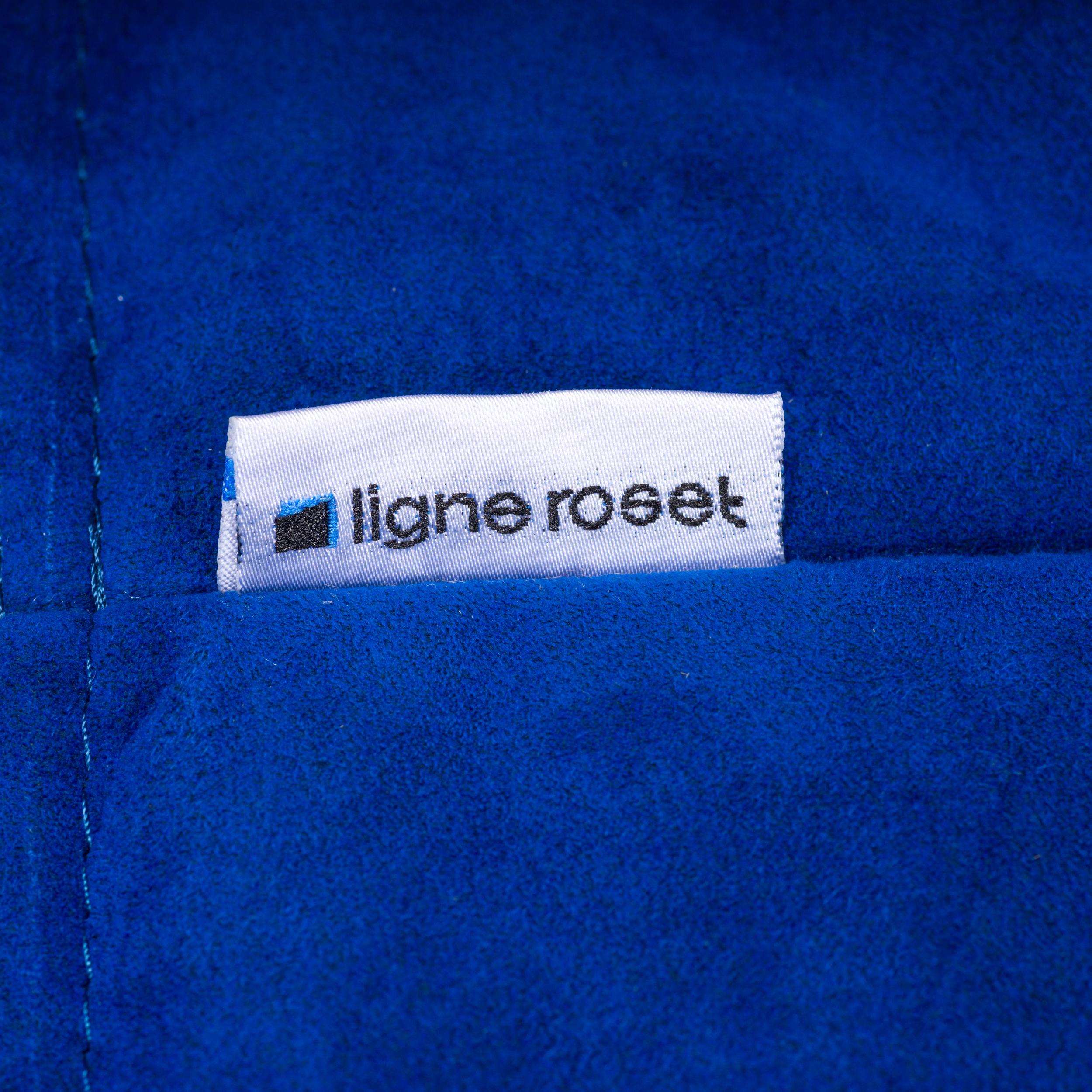 Fabric Ligne Roset by Michel Ducaroy Blue Alcantara Togo, Set of Four