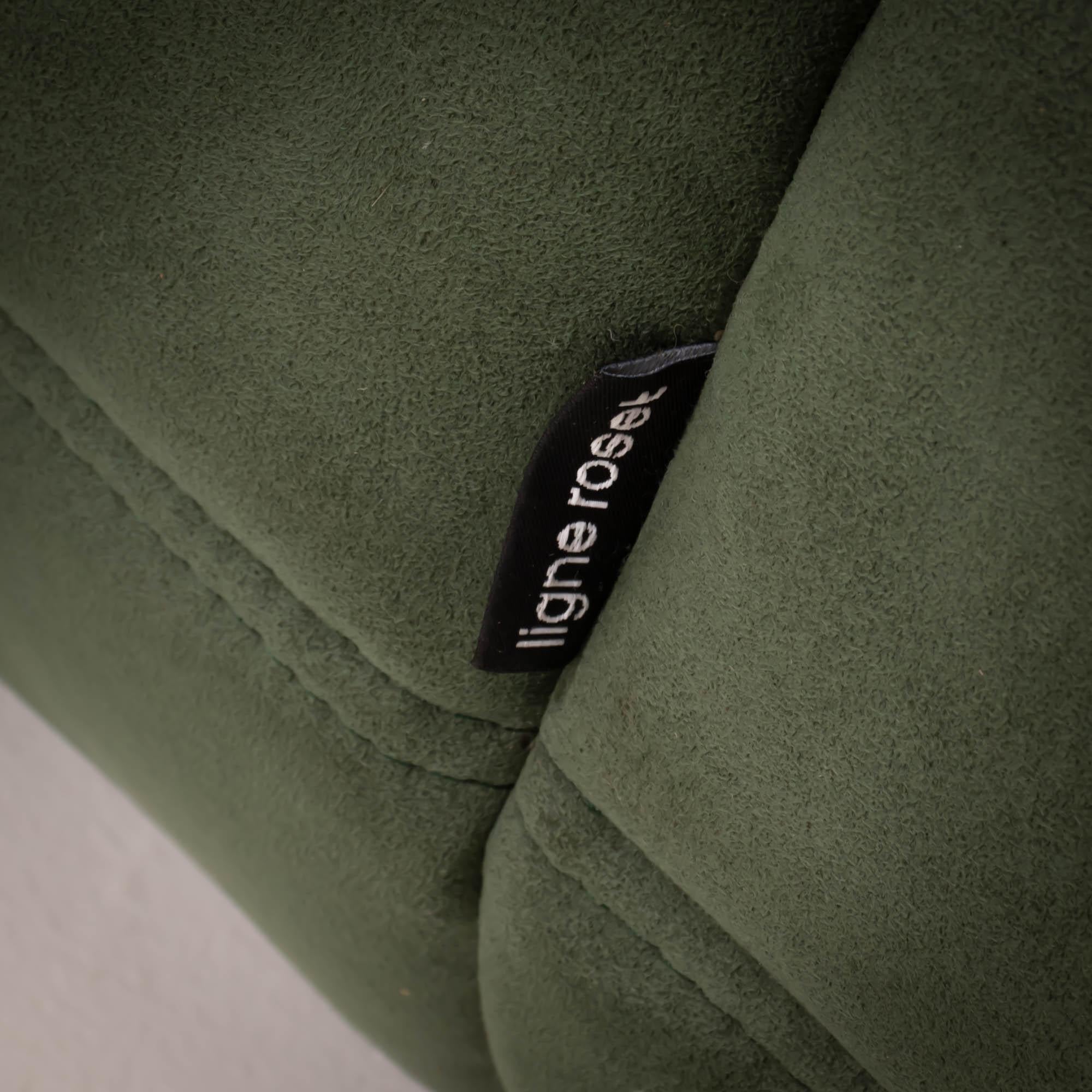 Late 20th Century Ligne Roset by Michel Ducaroy Green Suede Togo Sofa