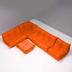 Ligne Roset by Michel Ducaroy Orange Togo, Set of Five