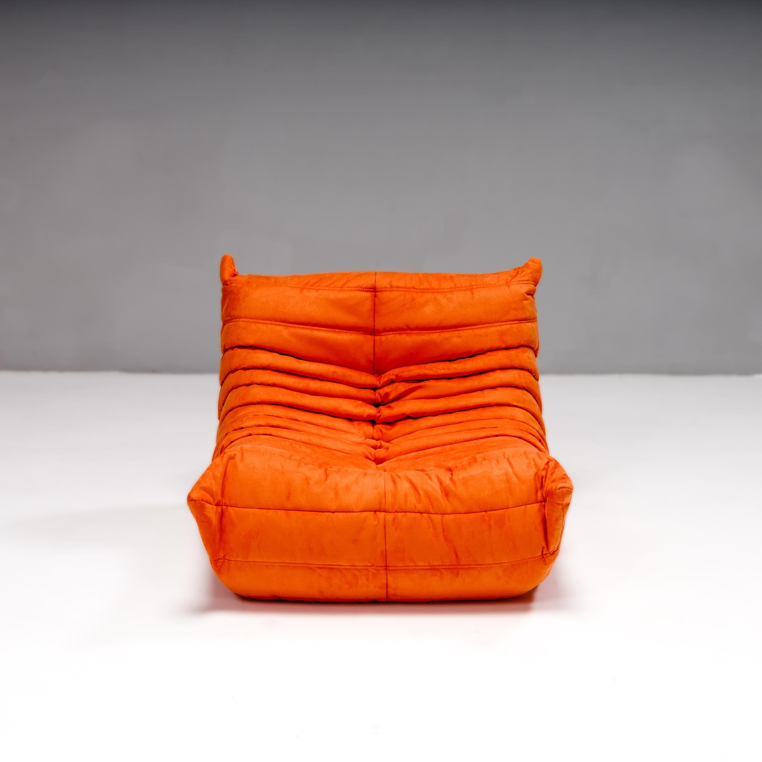 Ensemble de cinq Togo orange Ligne Roset de Michel Ducaroy en vente 2