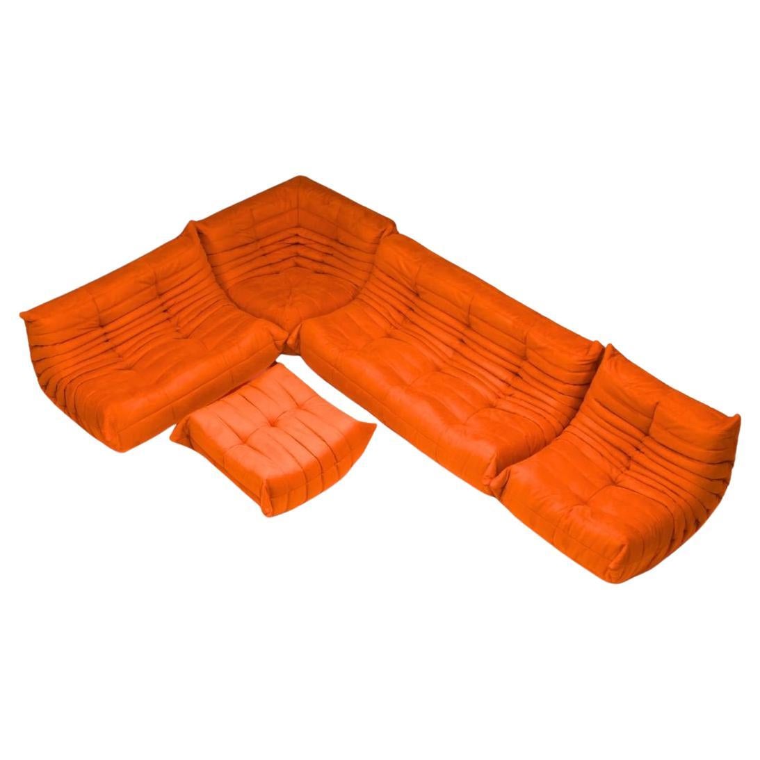 Ligne Roset de Michel Ducaroy Naranja Togo, set de cinco