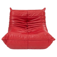 Ligne Roset by Michel Ducaroy Red Leather Togo, 1970s