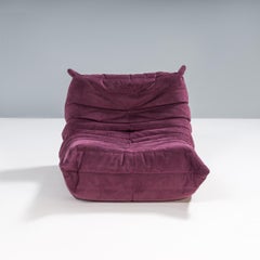 Ligne Roset by Michel Ducaroy Togo Aubergine Armchair