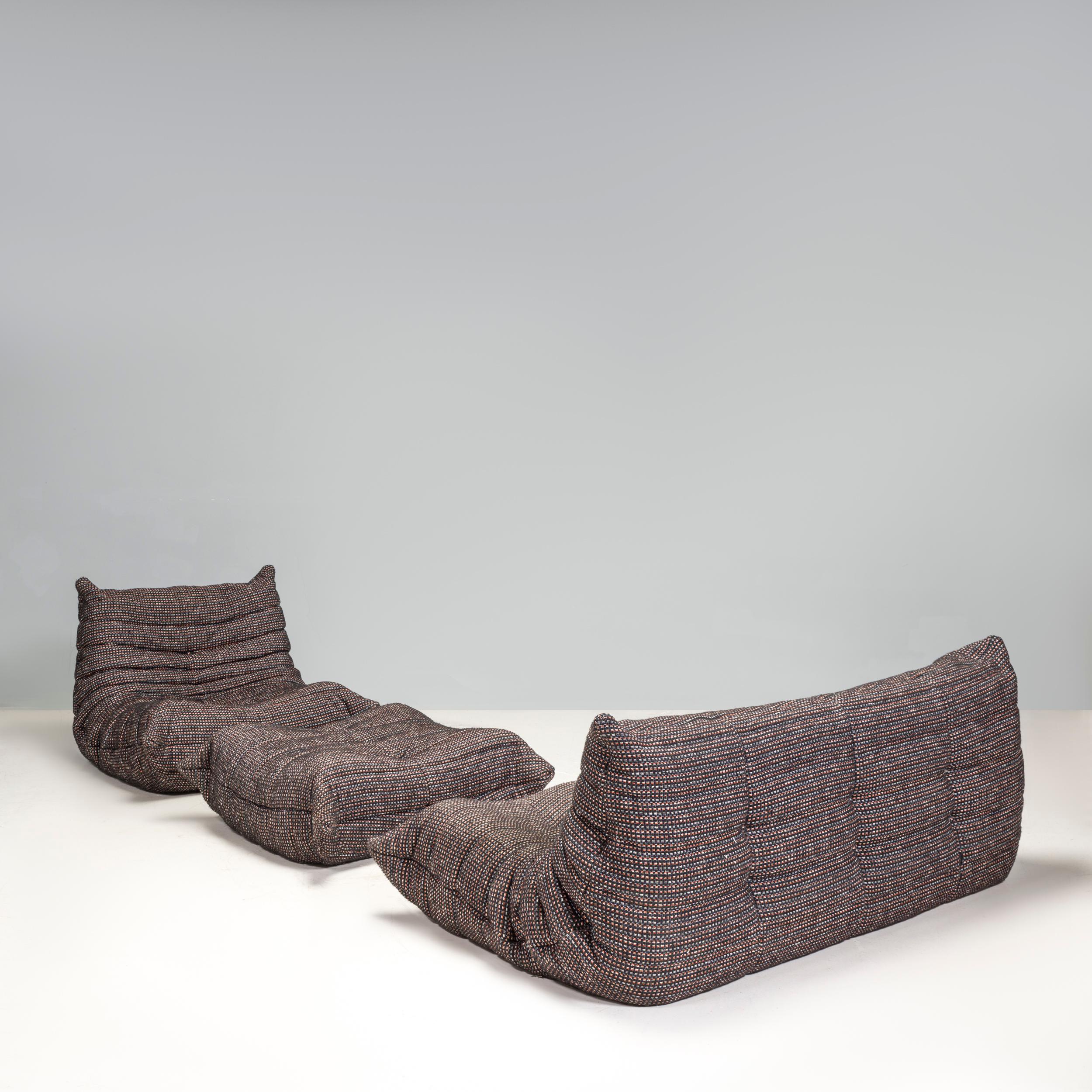 French Ligne Roset by Michel Ducaroy Togo Boucle Modular Sofa, Set of 3