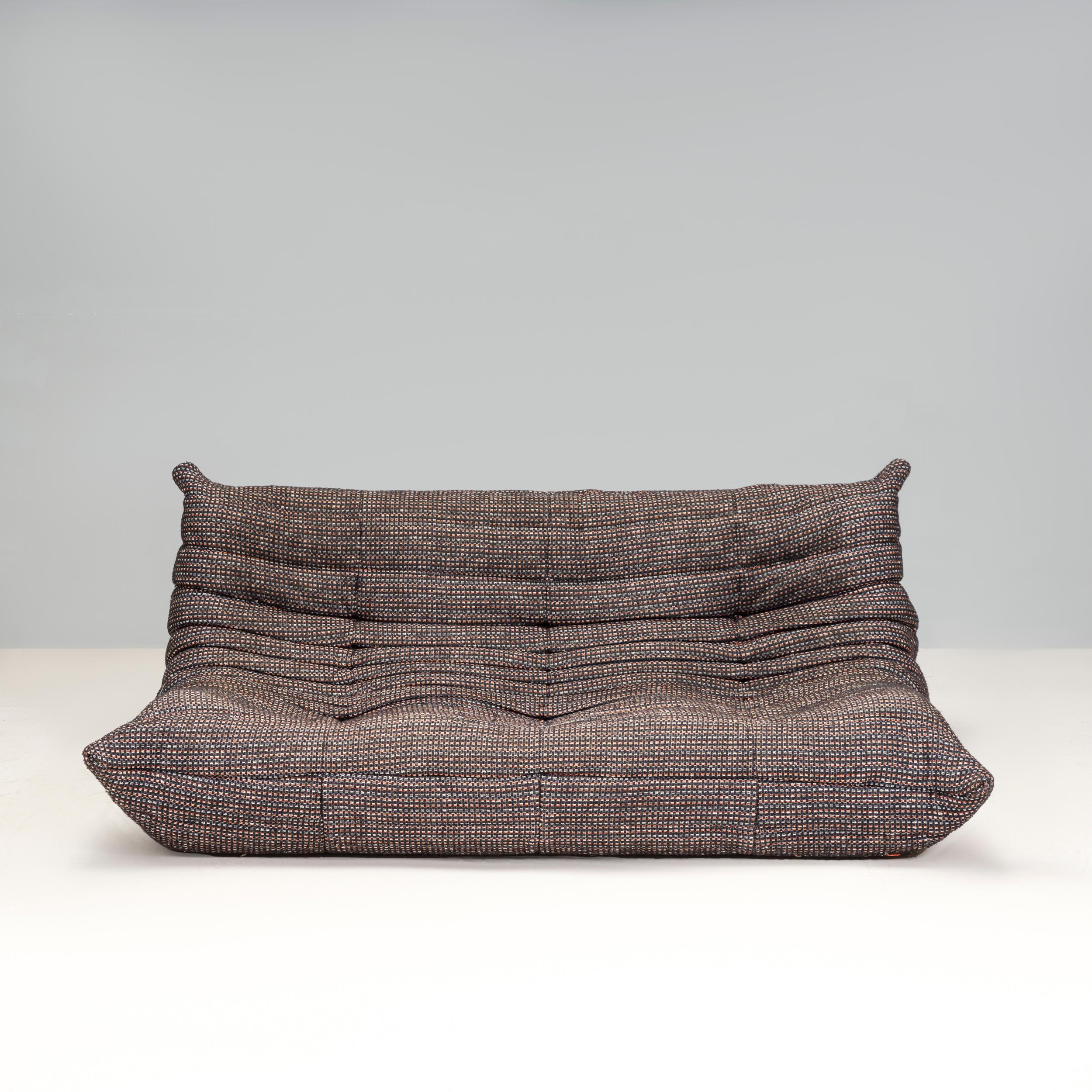 Contemporary Ligne Roset by Michel Ducaroy Togo Boucle Modular Sofa, Set of 3