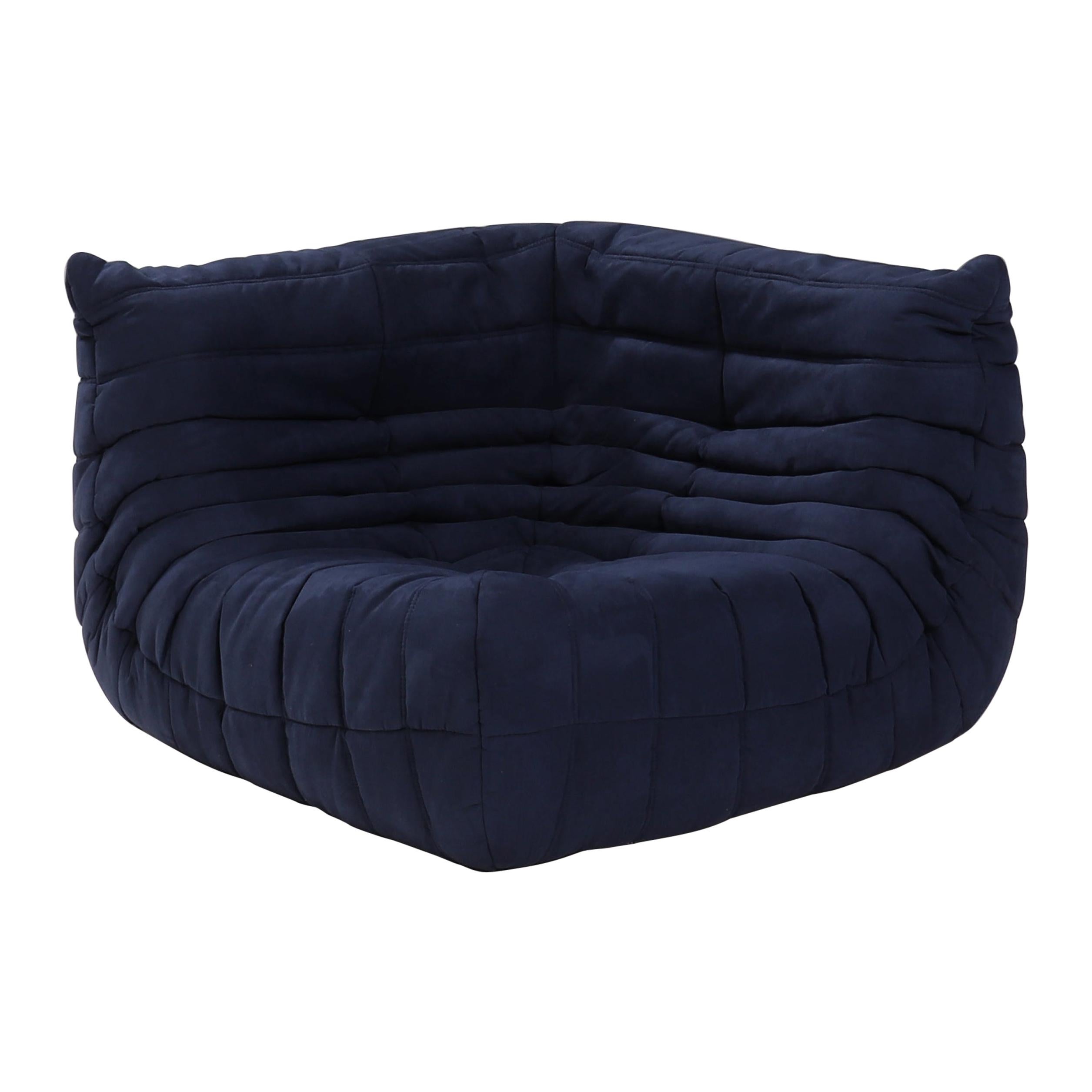 Ligne Roset by Michel Ducaroy Togo Dark Blue Corner Sofa