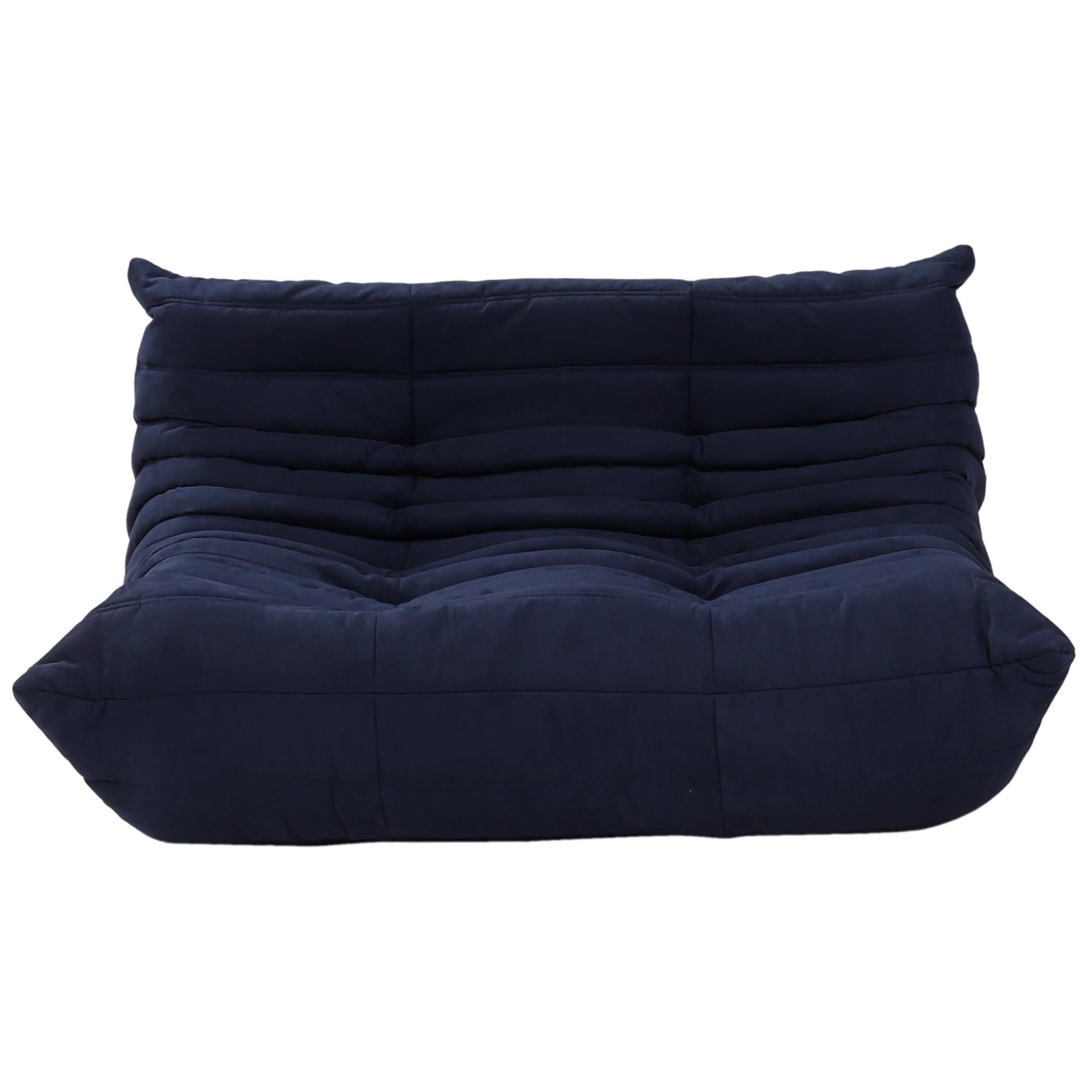 Ligne Roset by Michel Ducaroy Togo Dark Blue Modular Two Seater Sofa