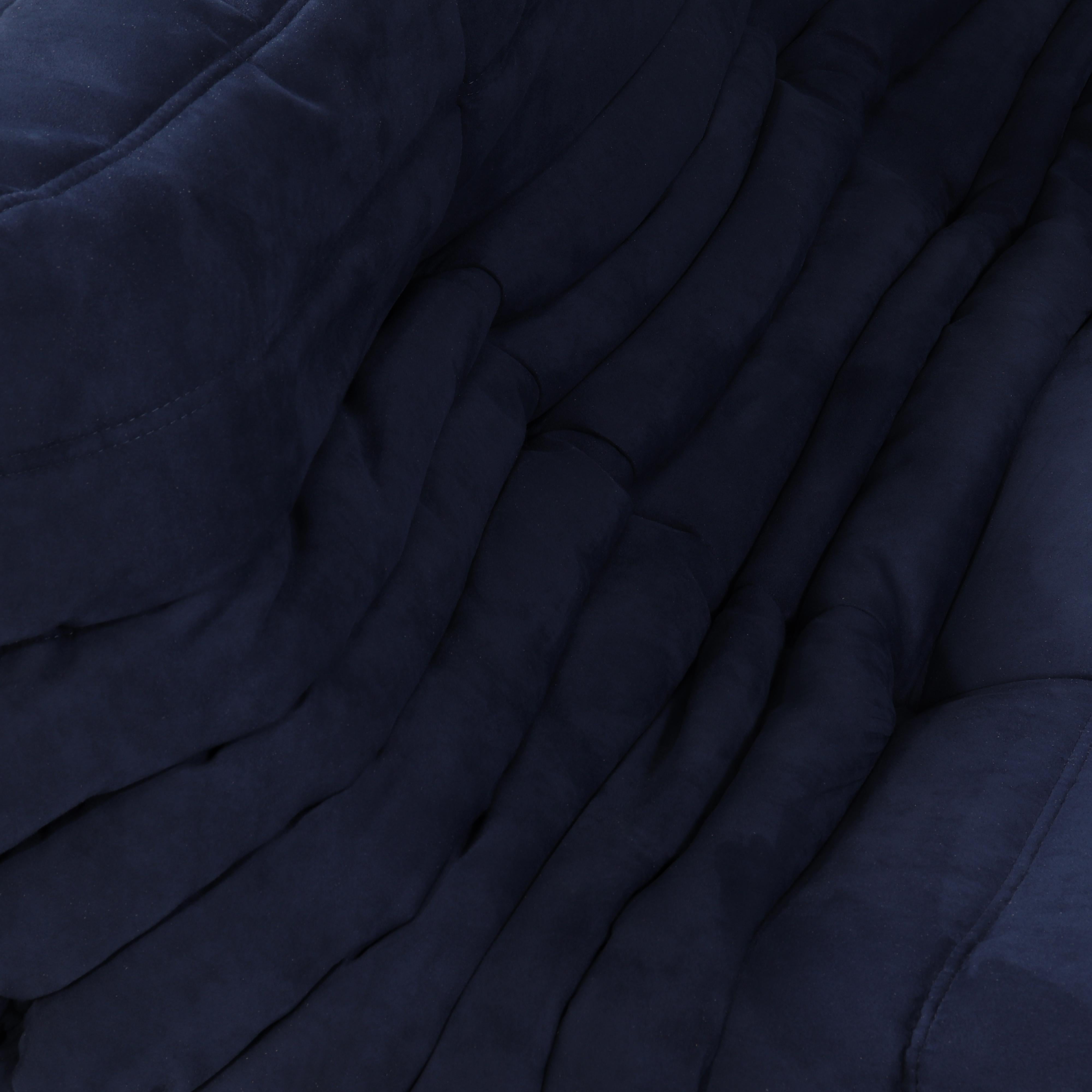 Fabric Ligne Roset by Michel Ducaroy Togo Dark Blue Sofa, Set of 3 For Sale