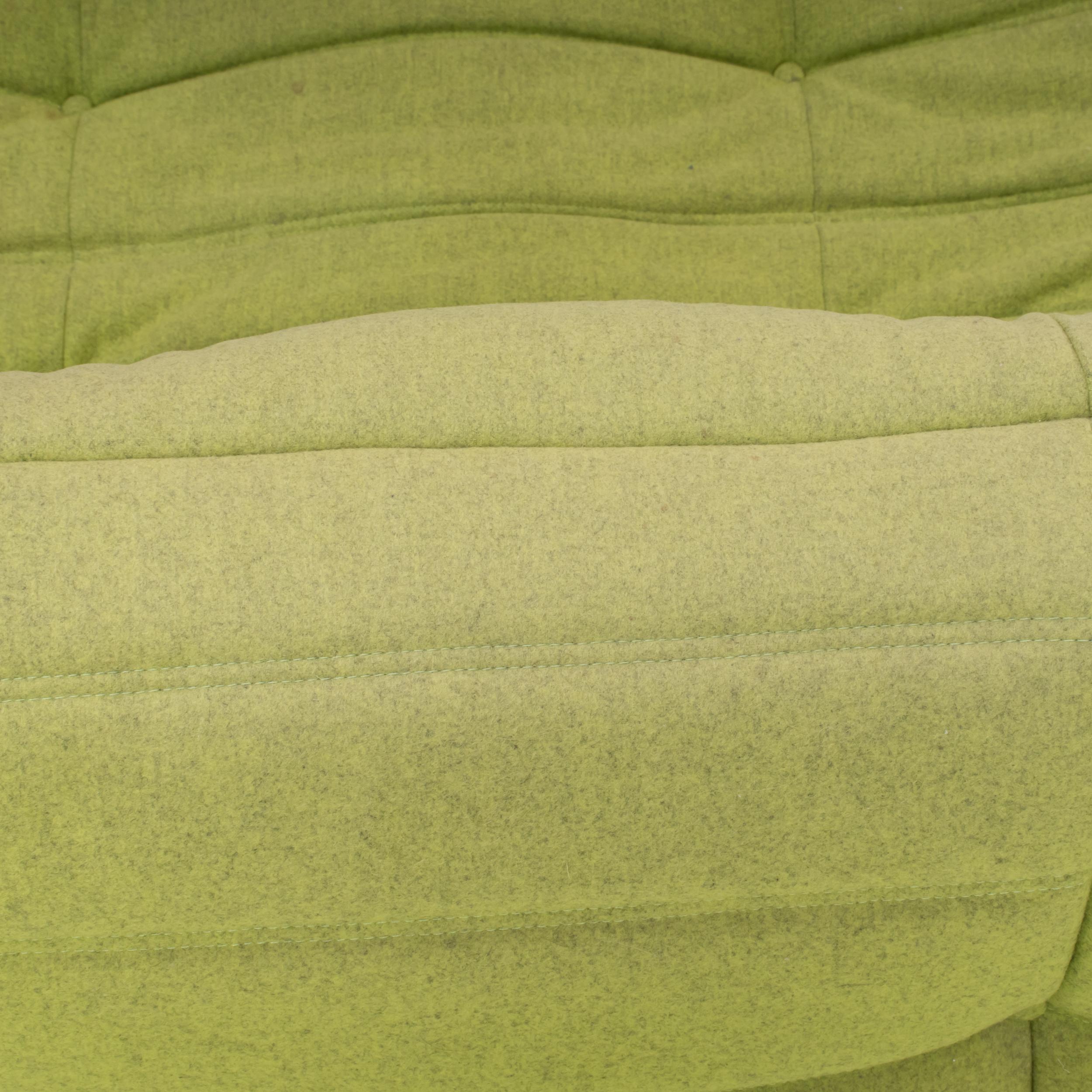 Ligne Roset by Michel Ducaroy Togo Green Wool Set of Three Sectional Sofas 7