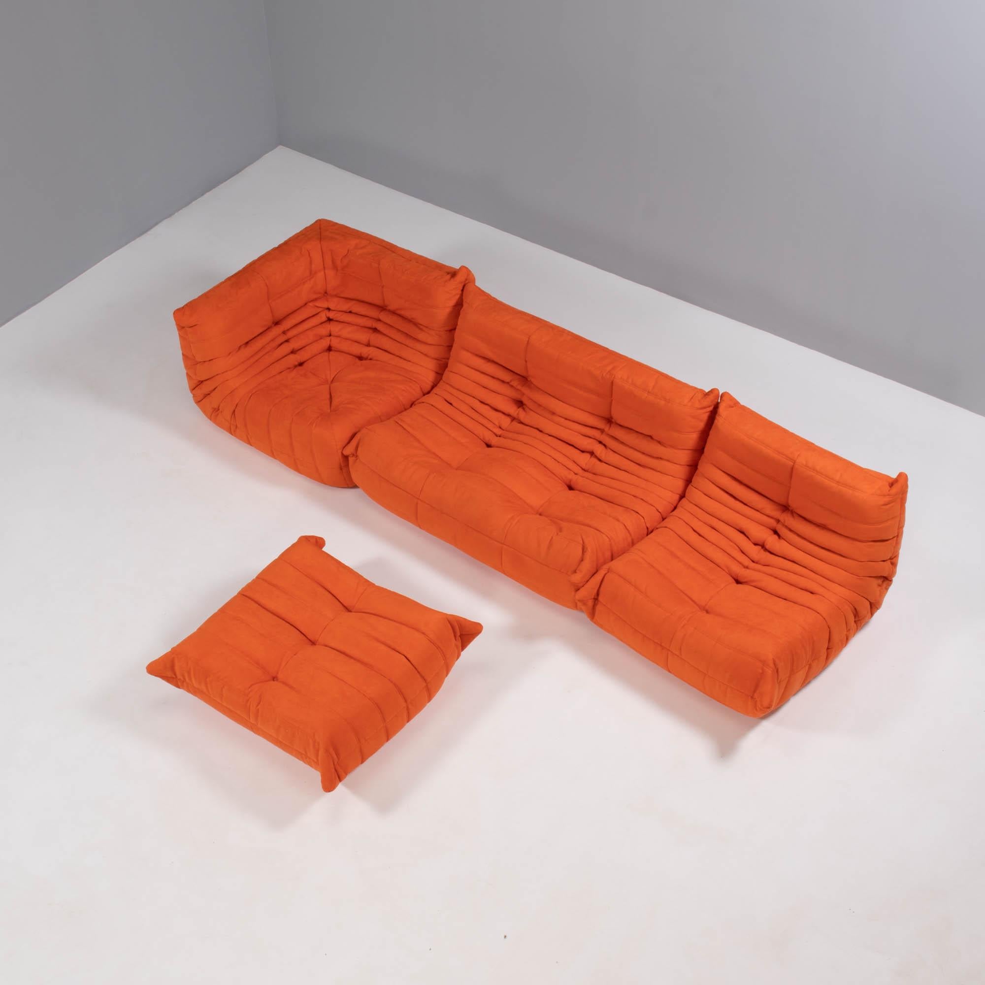 The iconic Togo sofa, originally designed by Michel Ducaroy for Ligne Roset in 1973 has become a design Classic.

This four-piece modular set (including 2 seater, 1 Seater, Corner & Footstool), is incredibly versatile and can be configured into