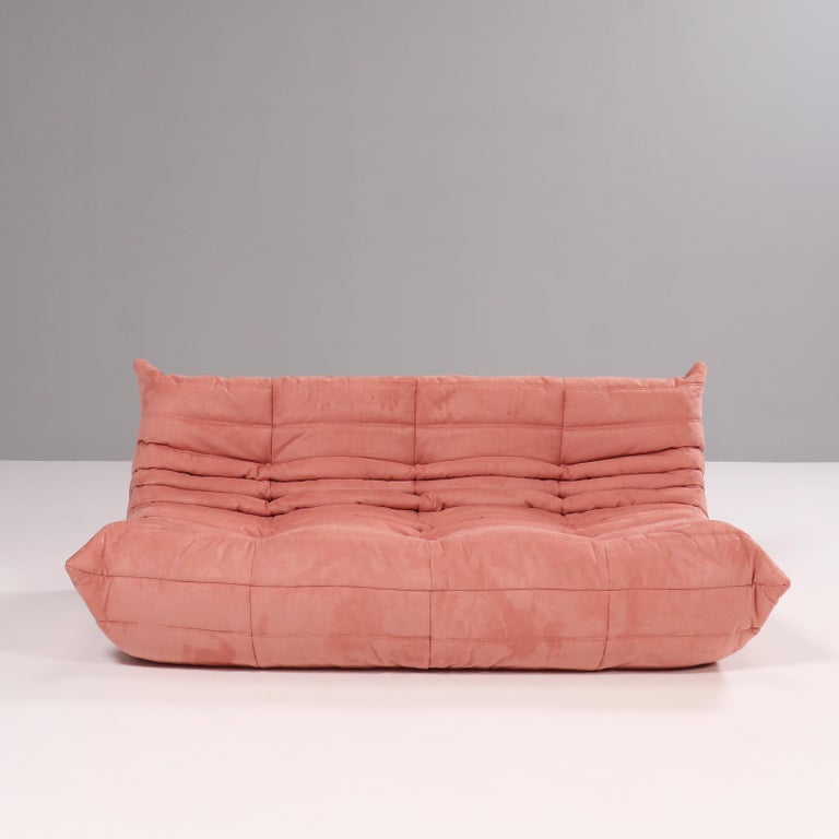 Ligne Roset by Michel Ducaroy Togo Pink Corner Modular Sofa, Set