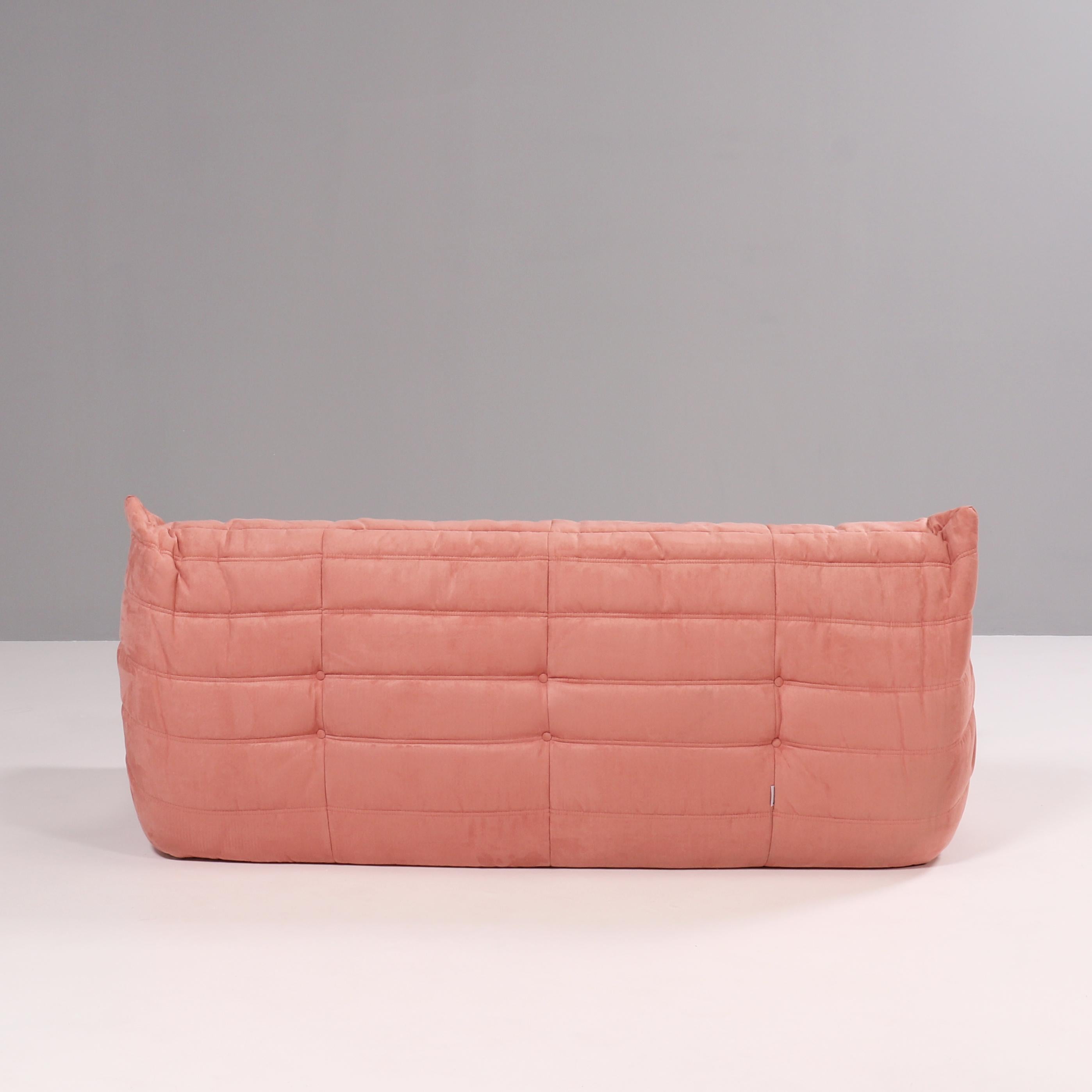 Sofa modulaire d'angle rose Ligne Roset par Michel Ducaroy Bon état à Basildon, London