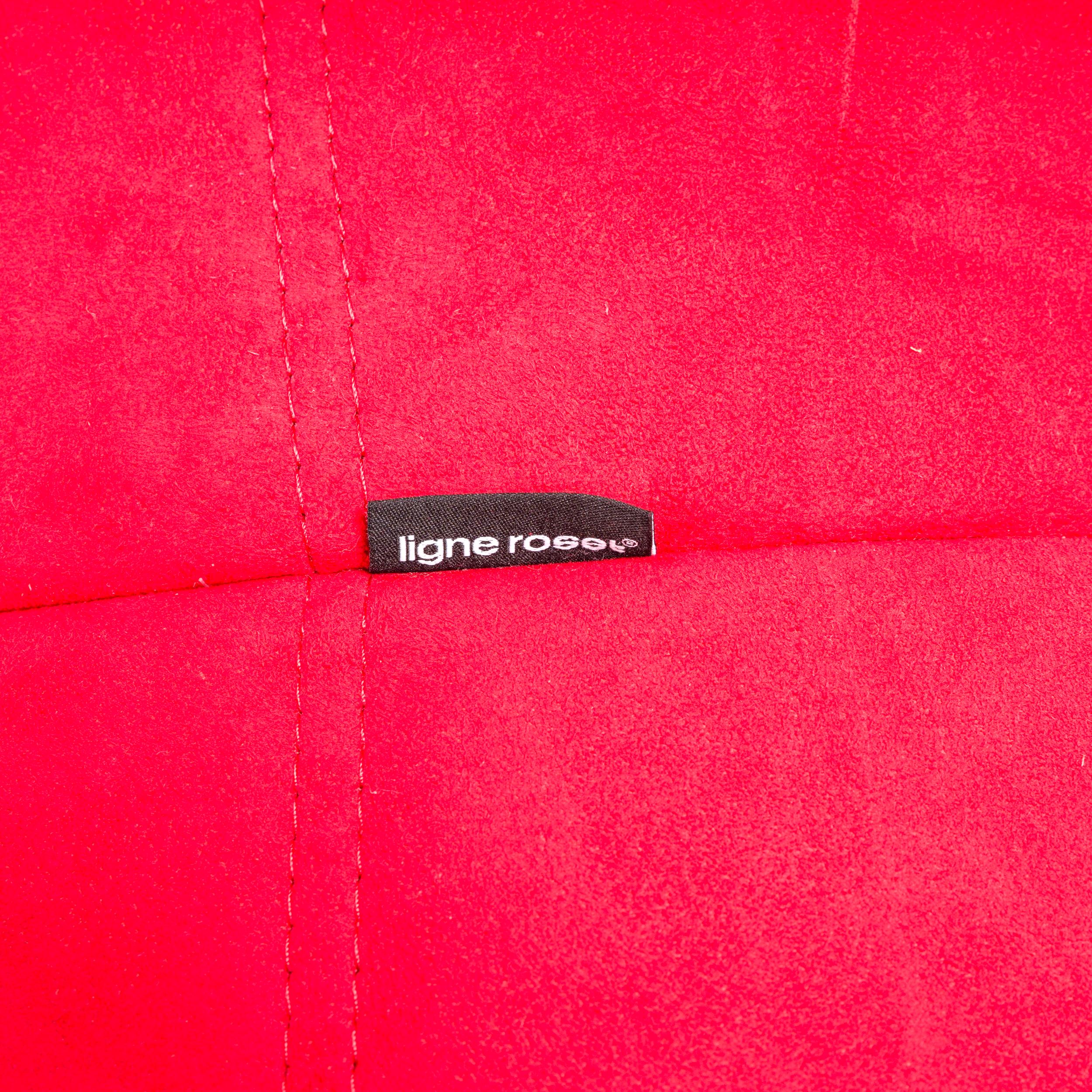 Ligne Roset by Michel Ducaroy Togo Red Alcantara Sectional Sofa, Set of 3 11
