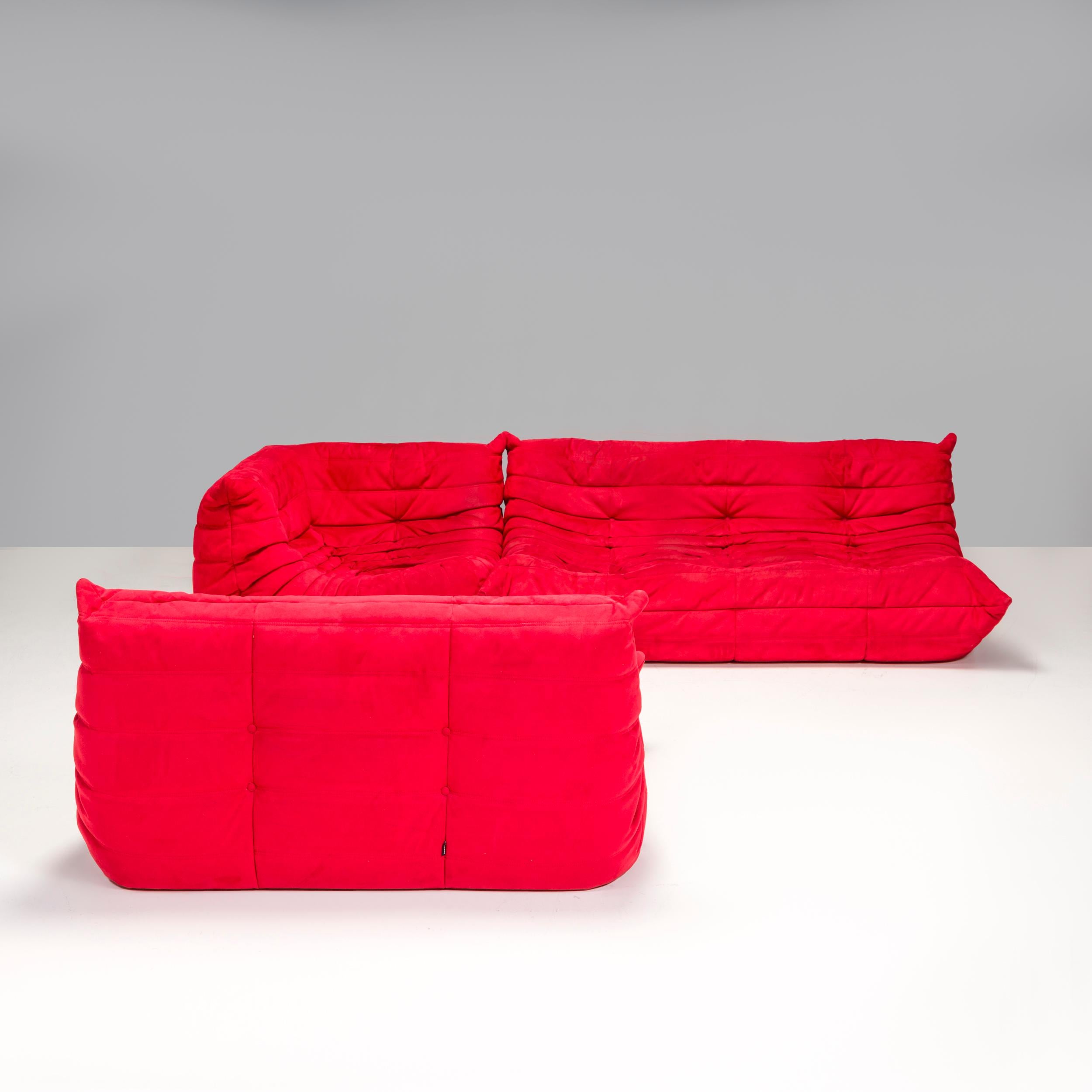 The iconic Togo sofa, originally designed by Michel Ducaroy for Ligne Roset in 1973, has become a design classic.

This three-piece modular set is incredibly versatile and can be configured into one large corner sofa or split for a multitude of