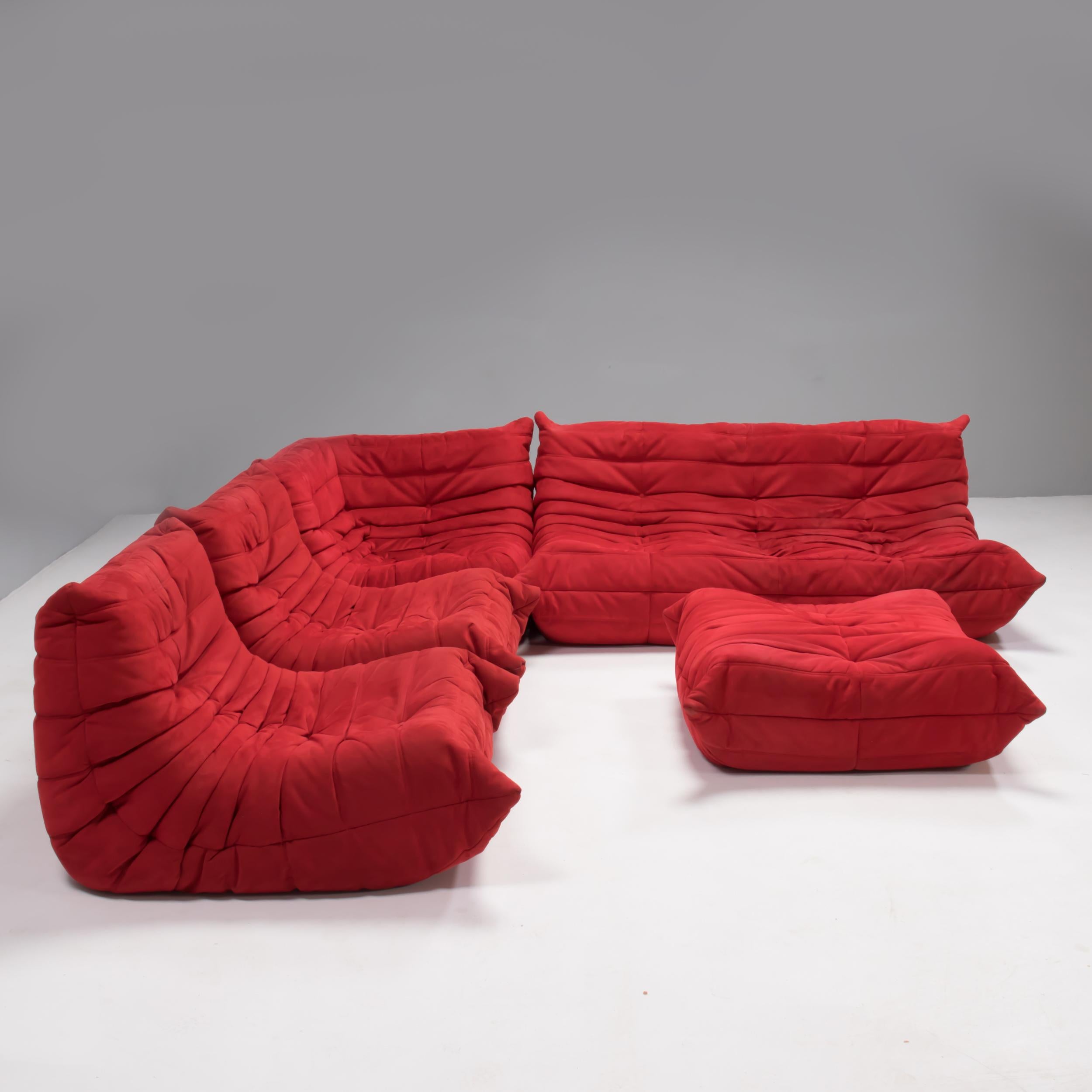 The iconic Togo sofa, originally designed by Michel Ducaroy for Ligne Roset in 1973, has become a design mid century Classic.

This set of 5 sofa set is incredibly versatile and can be used alone or paired with other pieces from the range. The