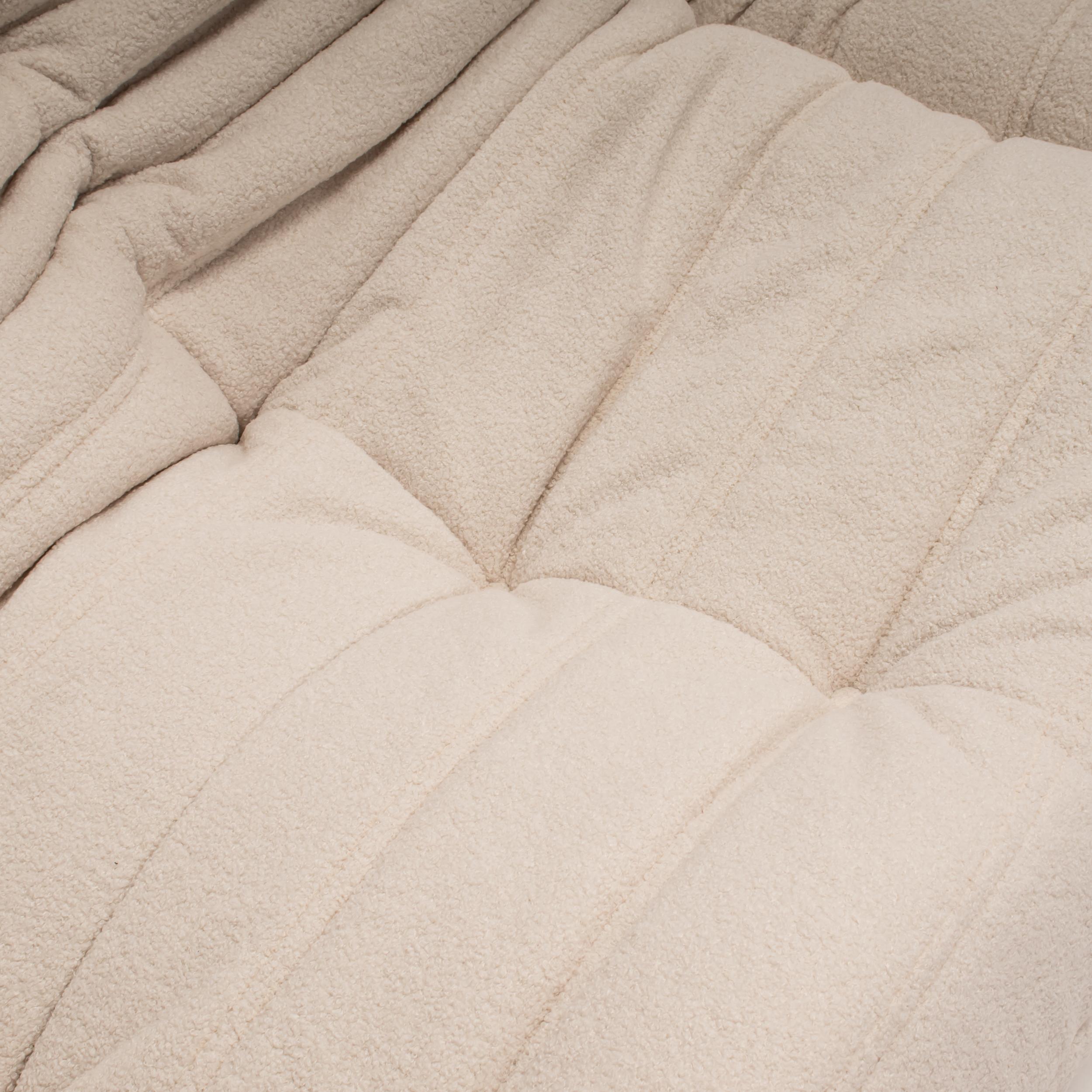 Ligne Roset by Michel Ducaroy Togo White Boucle Modular Sofa, Set of 5 7
