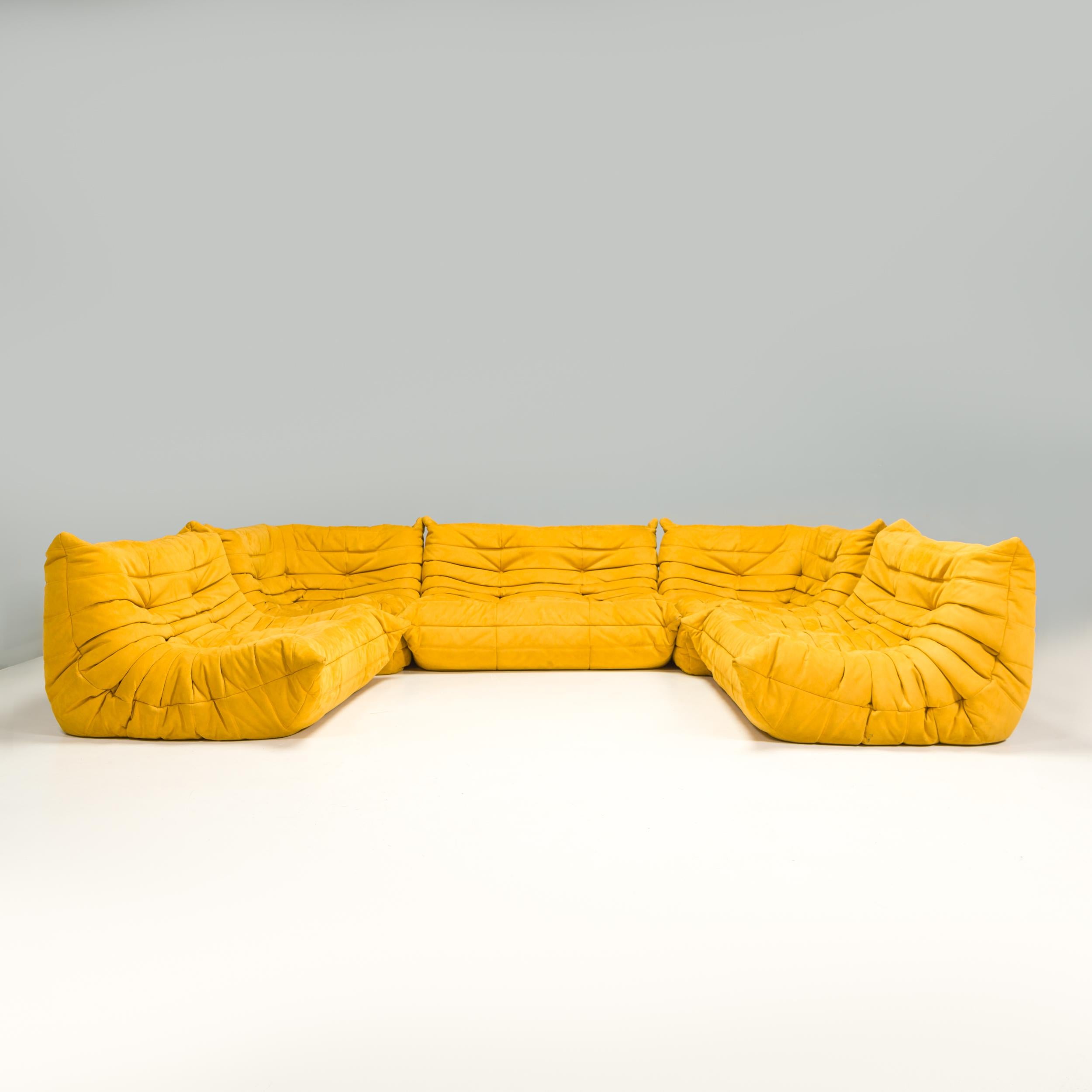 The iconic Togo sofa, originally designed by Michel Ducaroy for Ligne Roset in 1973 has become a design Classic.

This five piece modular set is incredibly versatile and can be configured into one large corner sofa or split for a multitude of