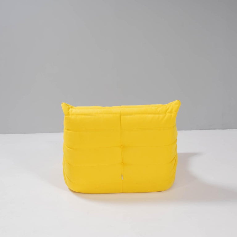 Ligne Roset by Michel Ducaroy Togo Yellow Armchair and Footstool, Set ...
