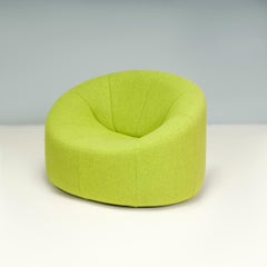 Fauteuil en tissu vert Ligne Roset de Pierre Paulin