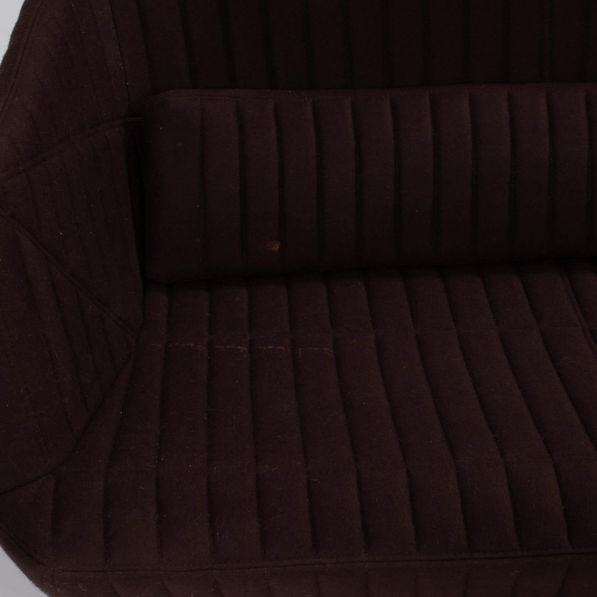 French Ligne Roset by Ronan & Bouroullec Facett Brown Wool Faceted Sofa