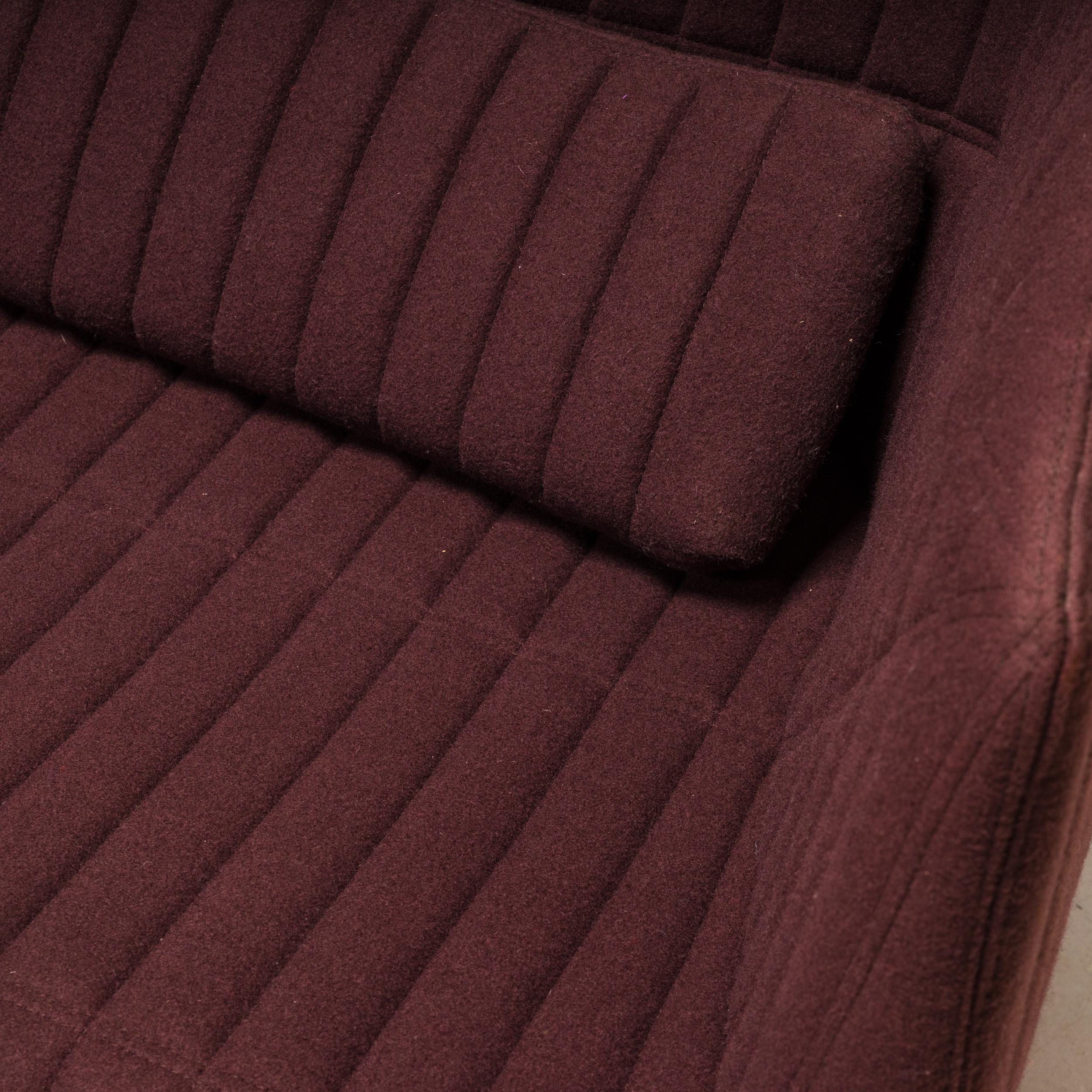 Modern Ligne Roset by Ronan & Bouroullec Facett Brown Wool Faceted Sofa