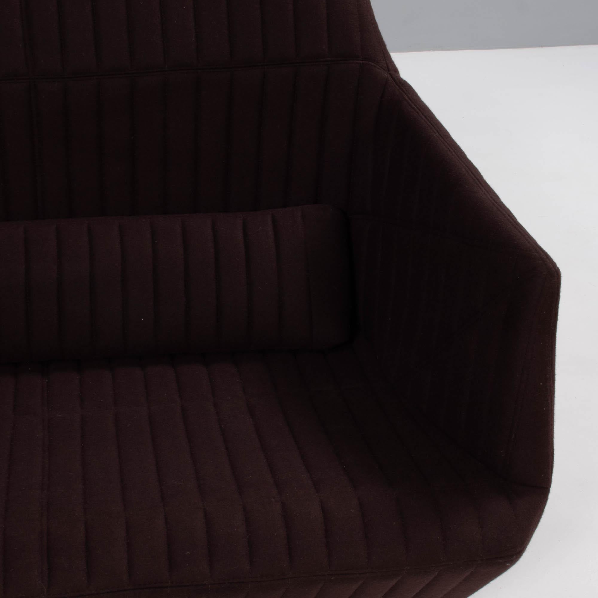 Contemporary Ligne Roset by Ronan & Bouroullec Facett Brown Wool Faceted Sofa