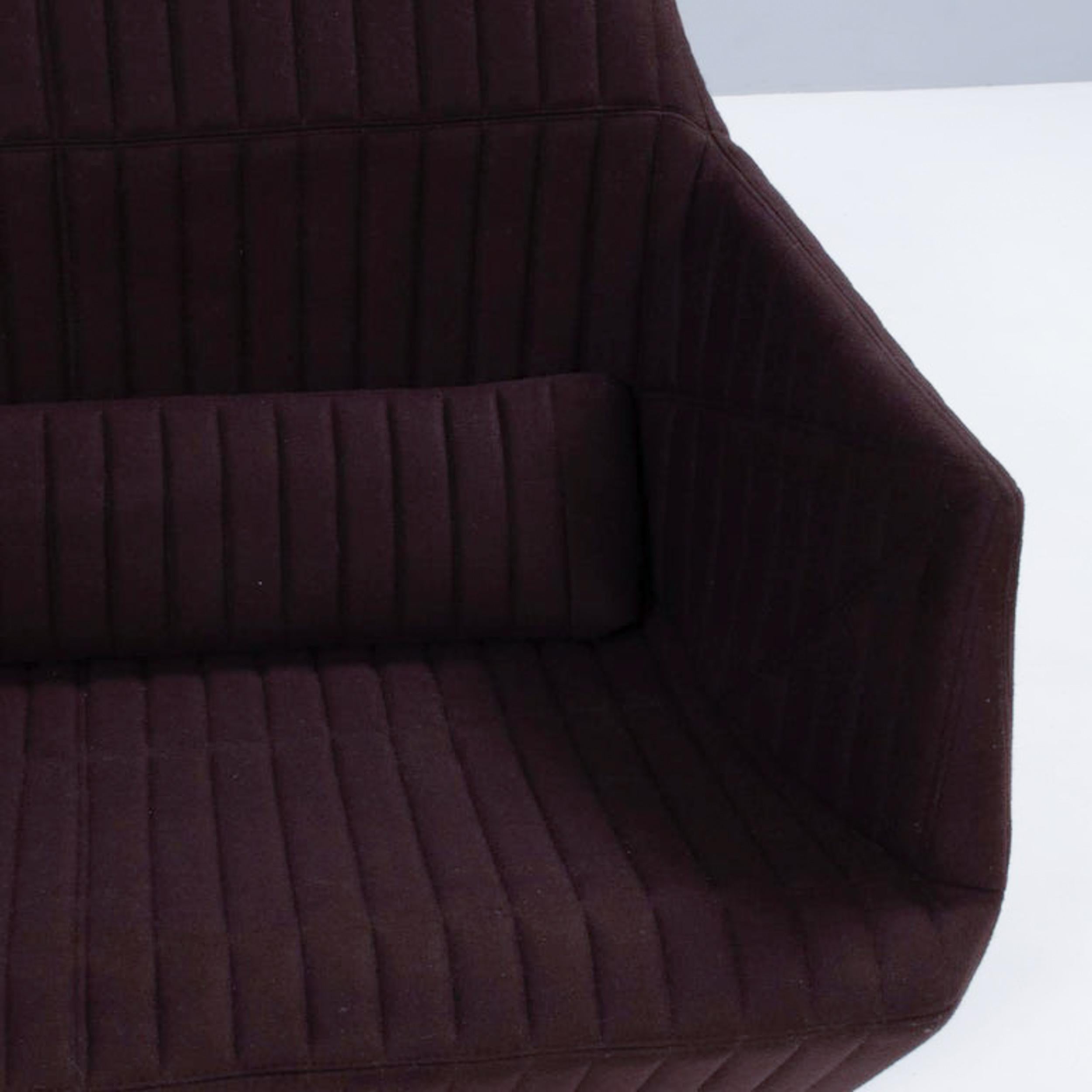 Fabric Ligne Roset by Ronan & Bouroullec Facett Brown Wool Sofa