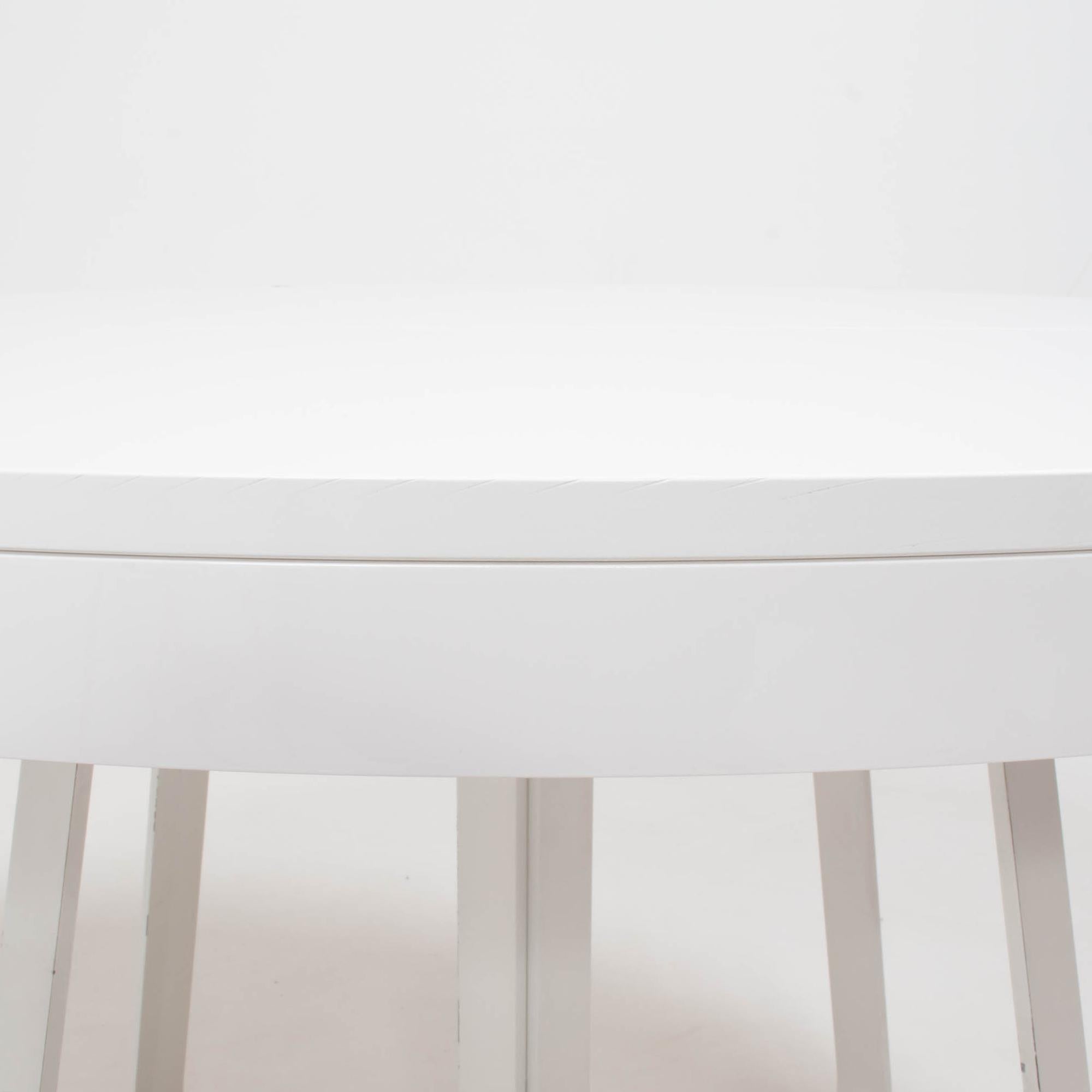 Ligne Roset by Thibault Desombre, Ava White Round to Oval Extending Dining Table 2