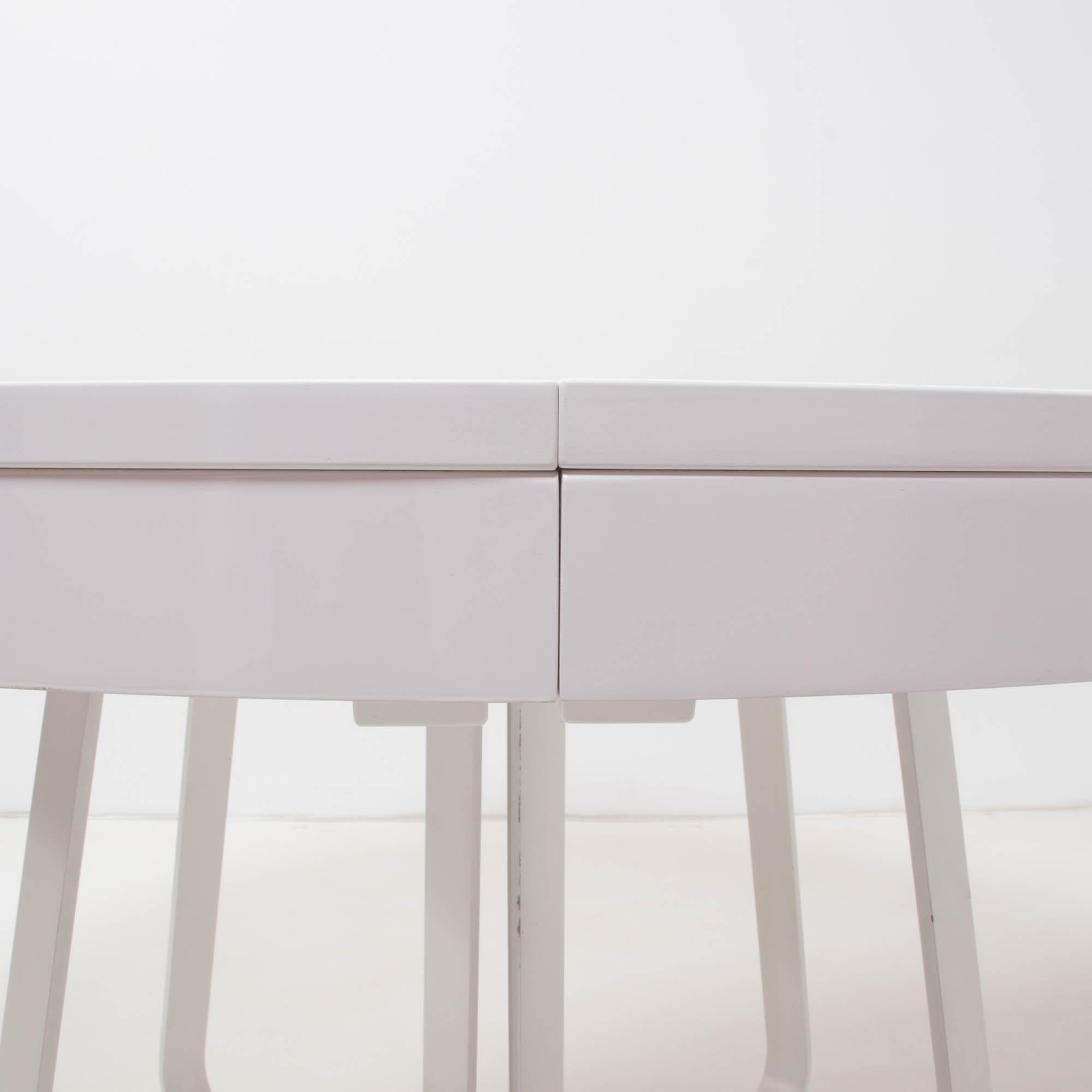 Ligne Roset by Thibault Desombre, Ava White Round to Oval Extending Dining Table 3