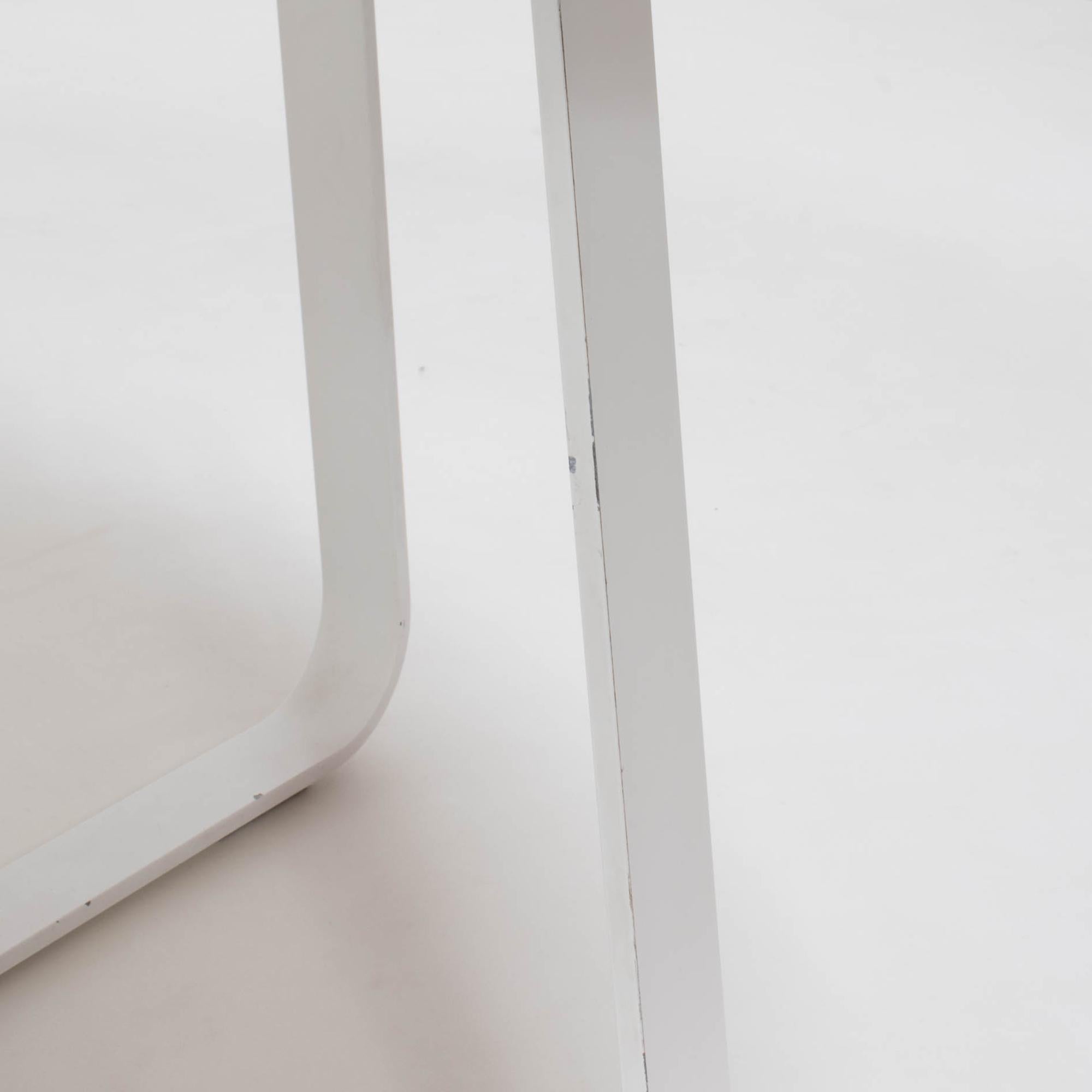 Steel Ligne Roset by Thibault Desombre, Ava White Round to Oval Extending Dining Table