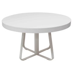 Ligne Roset by Thibault Desombre, Ava White Round to Oval Extending Dining Table