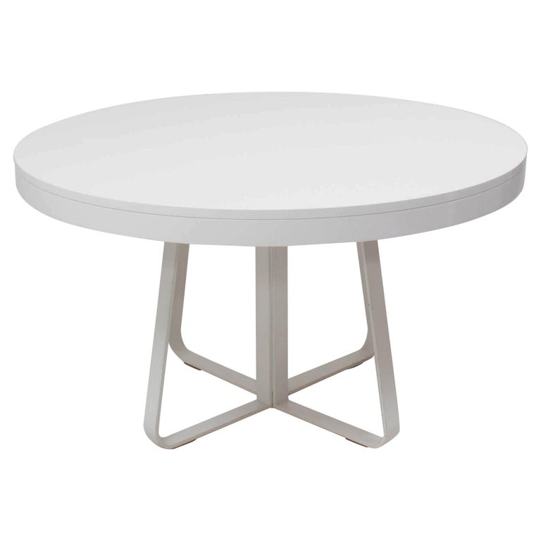 Oval Extending Dining Table, White Dining Table Round Extendable