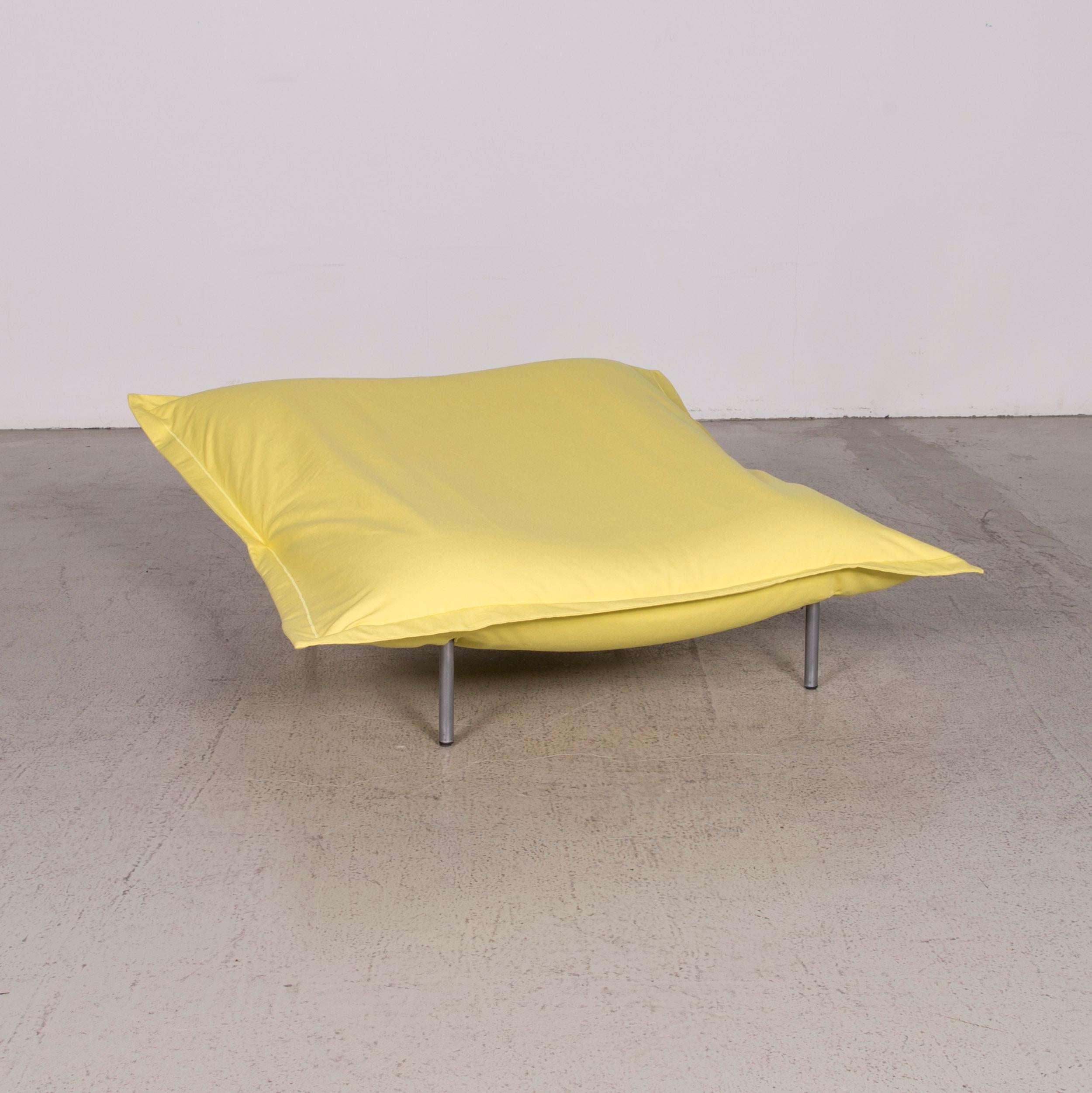 Modern Ligne Roset Calin Designer Fabric Armchair Yellow Armchair