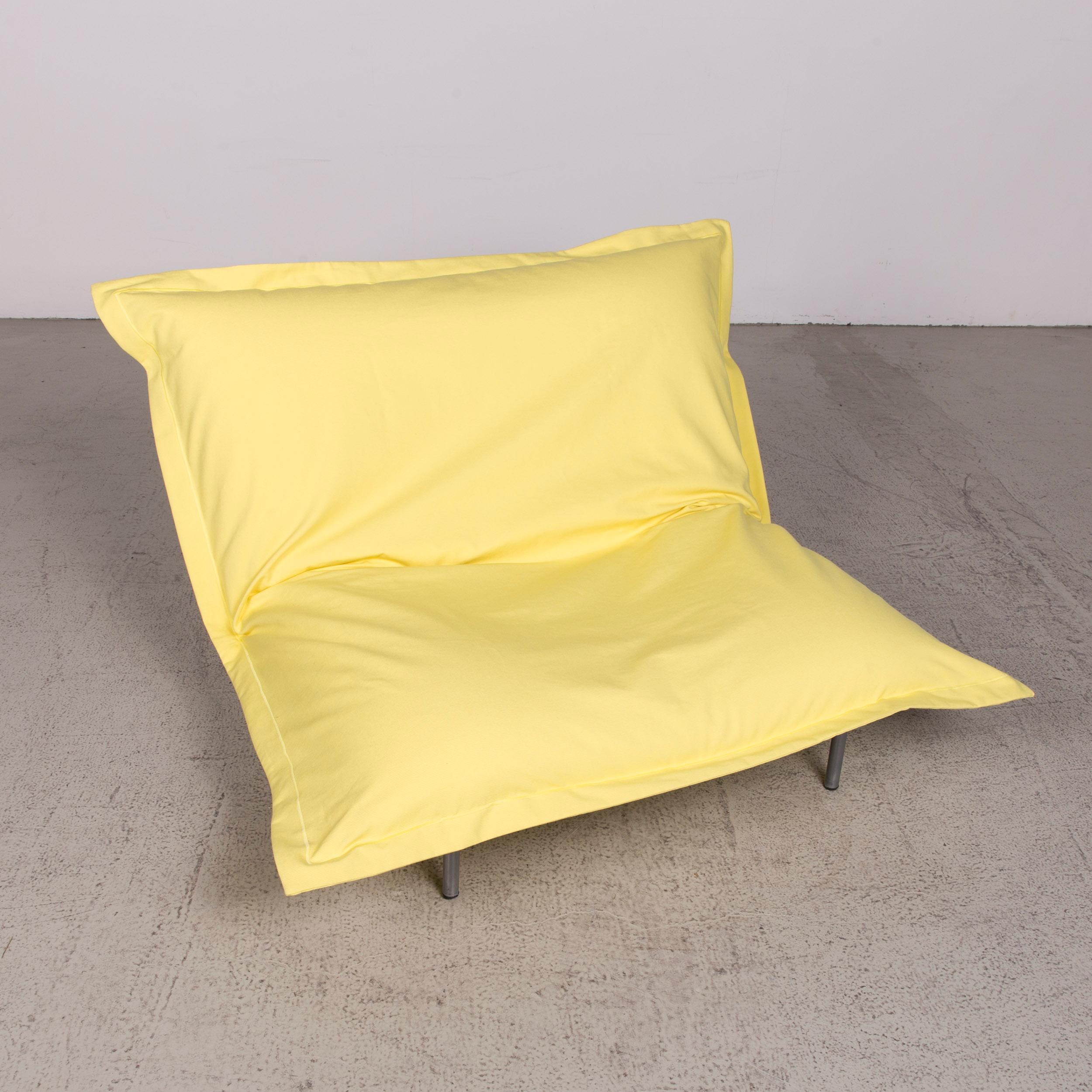 Ligne Roset Calin Designer Fabric Armchair Yellow Armchair In Excellent Condition In Cologne, DE