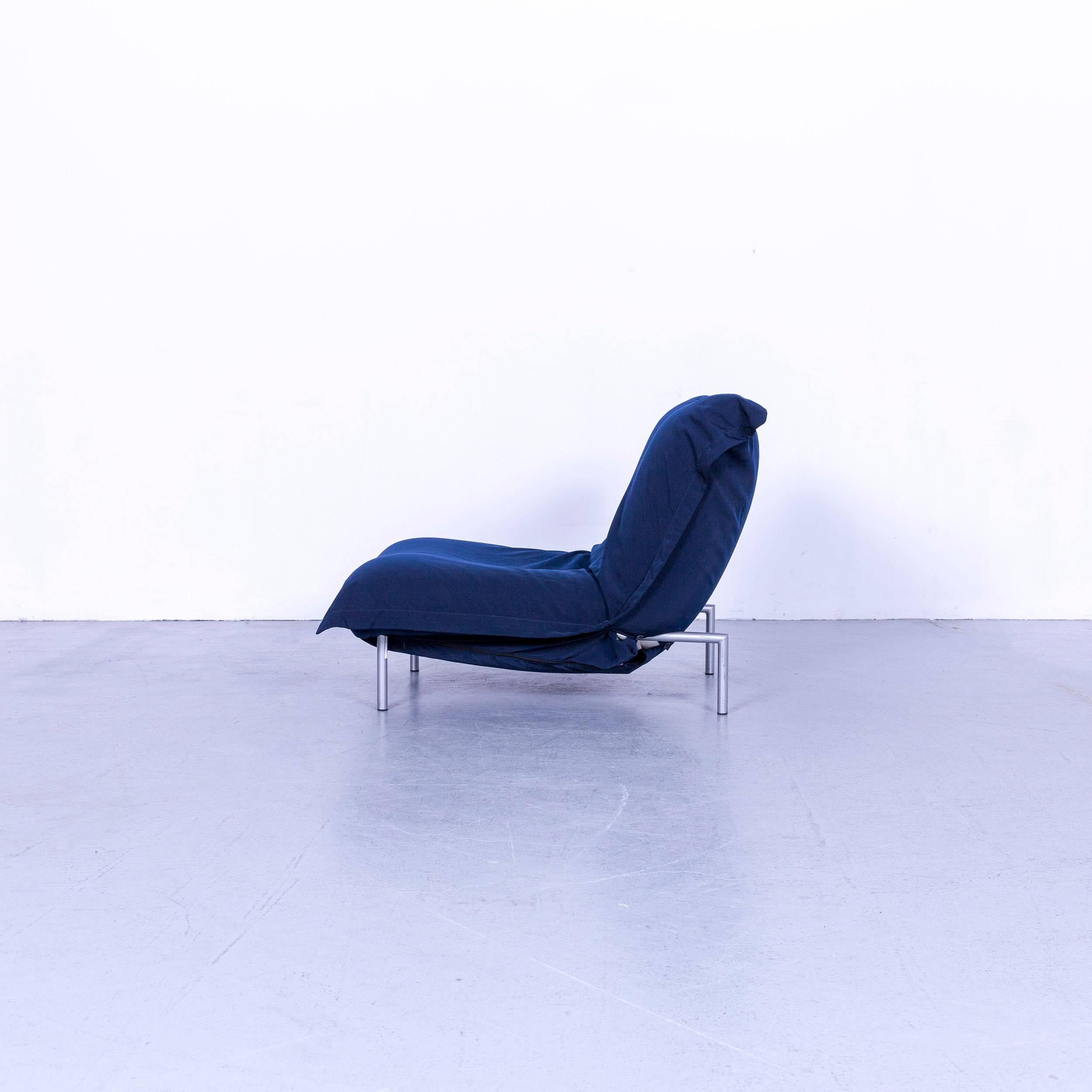 Ligne Roset Calin Designer Fabric Chair Set Blue One-Seat For Sale 4