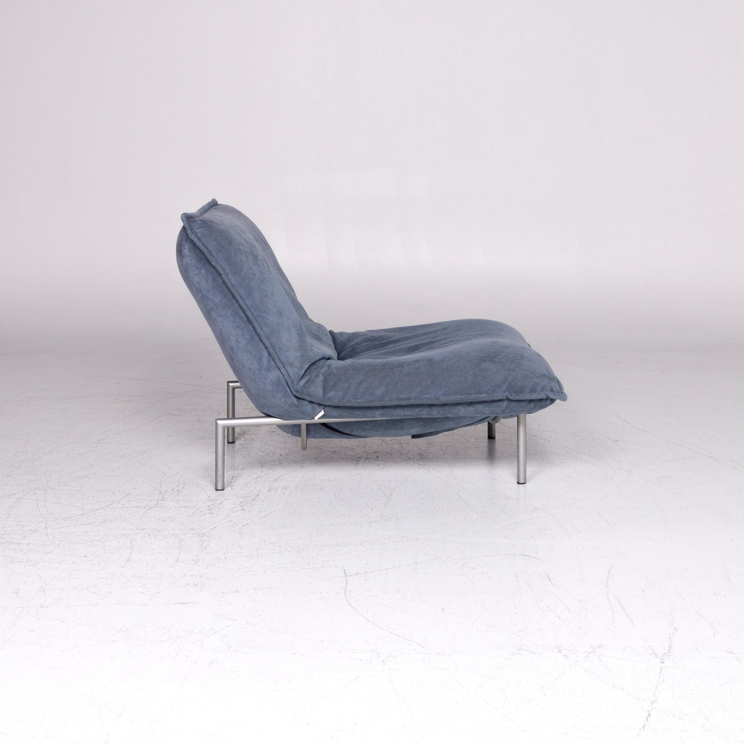Ligne Roset Calin Designer Leather Armchair Blue Relax Function 3