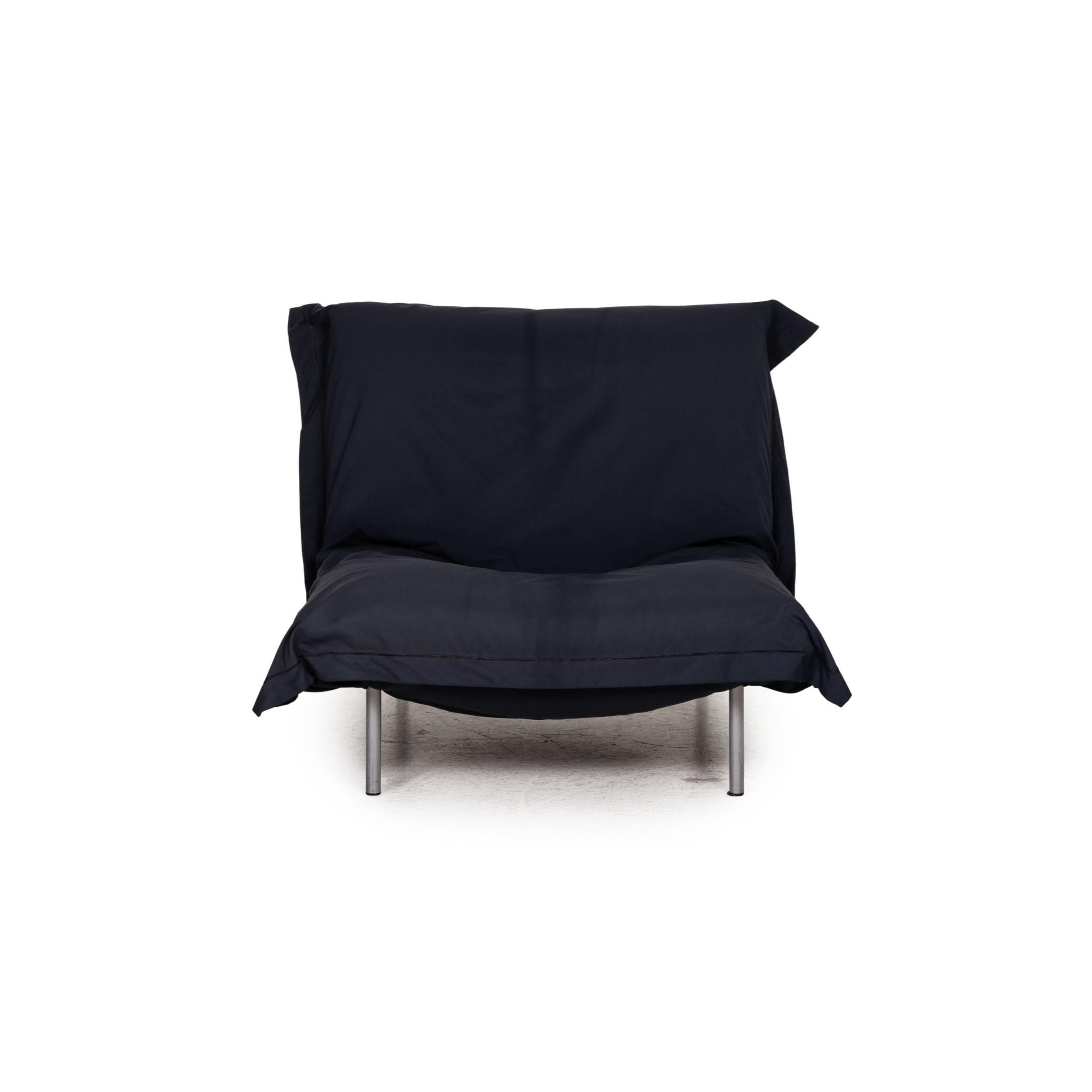 Ligne Roset Calin Fabric Armchair Blue Function Relax Function For Sale 2