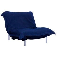 Ligne Roset Calin Fabric Chair Blue One-Seat Couch